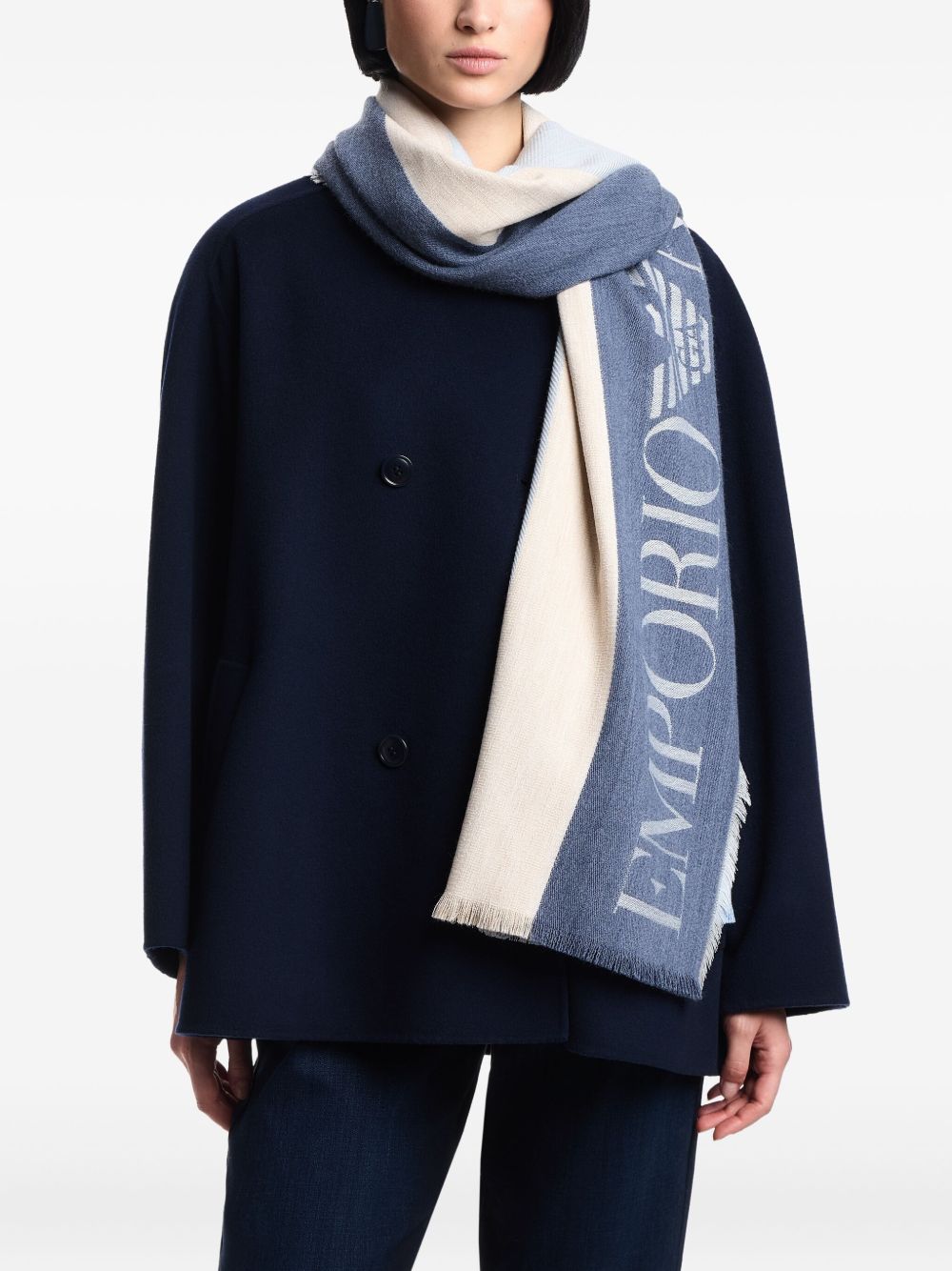 Emporio Armani Stole with multicoloured vertical bands Emporio Armani