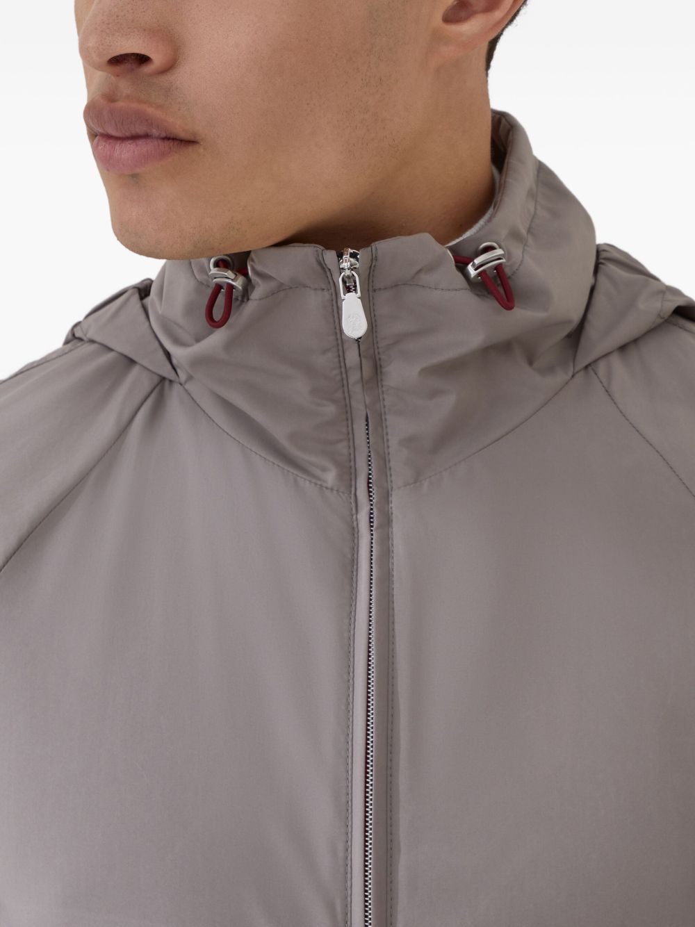 Brunello Cucinelli Unlined outerwear in lightweight techno fabric with hood Brunello Cucinelli
