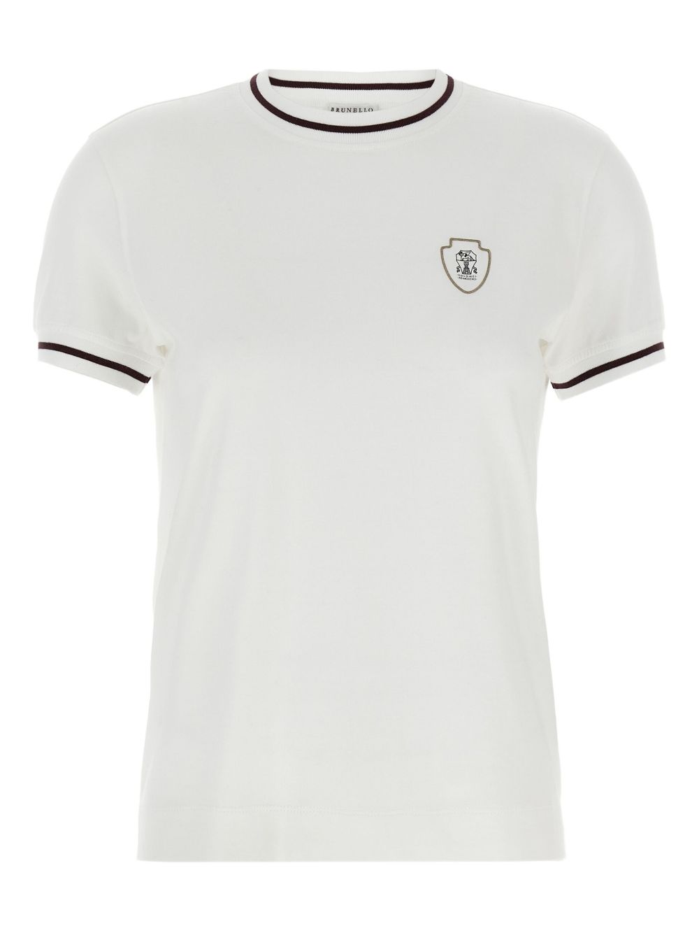 Brunello Cucinelli Embroidered-detail cotton t-shirt Brunello Cucinelli