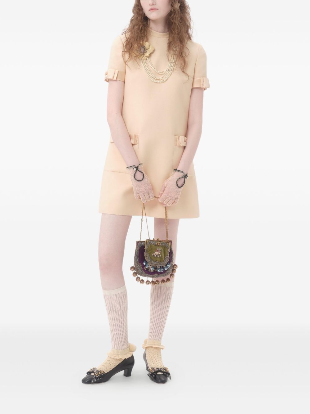 Valentino Short Crepe Couture Dress Valentino