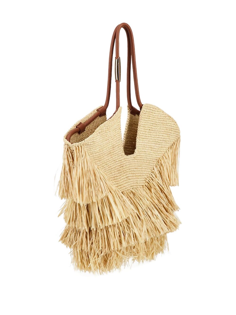 Zimmermann Goldentime medium raffia tote bag Zimmermann