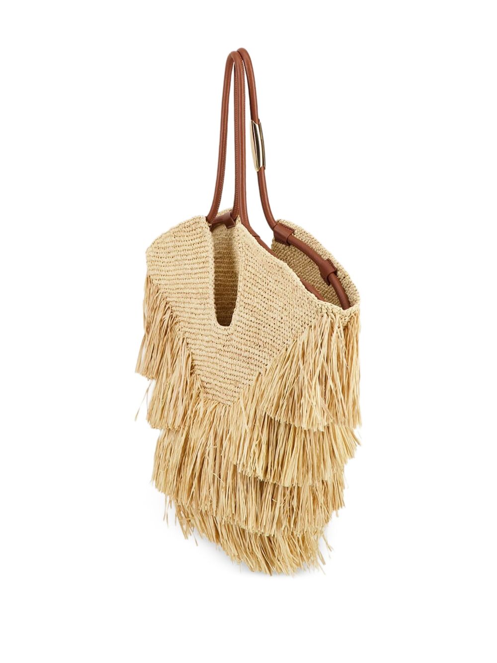 Zimmermann Goldentime medium raffia tote bag Zimmermann