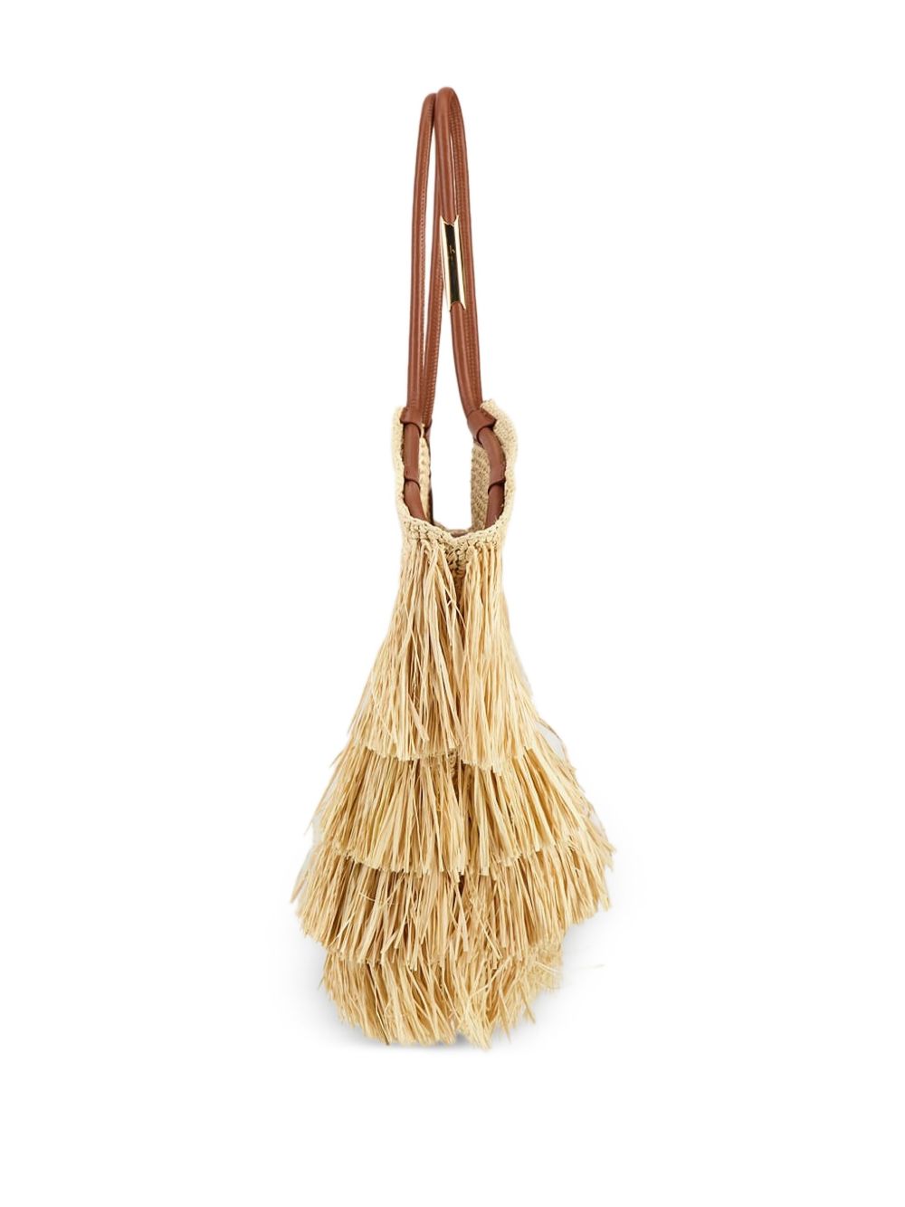 Zimmermann Goldentime medium raffia tote bag Zimmermann
