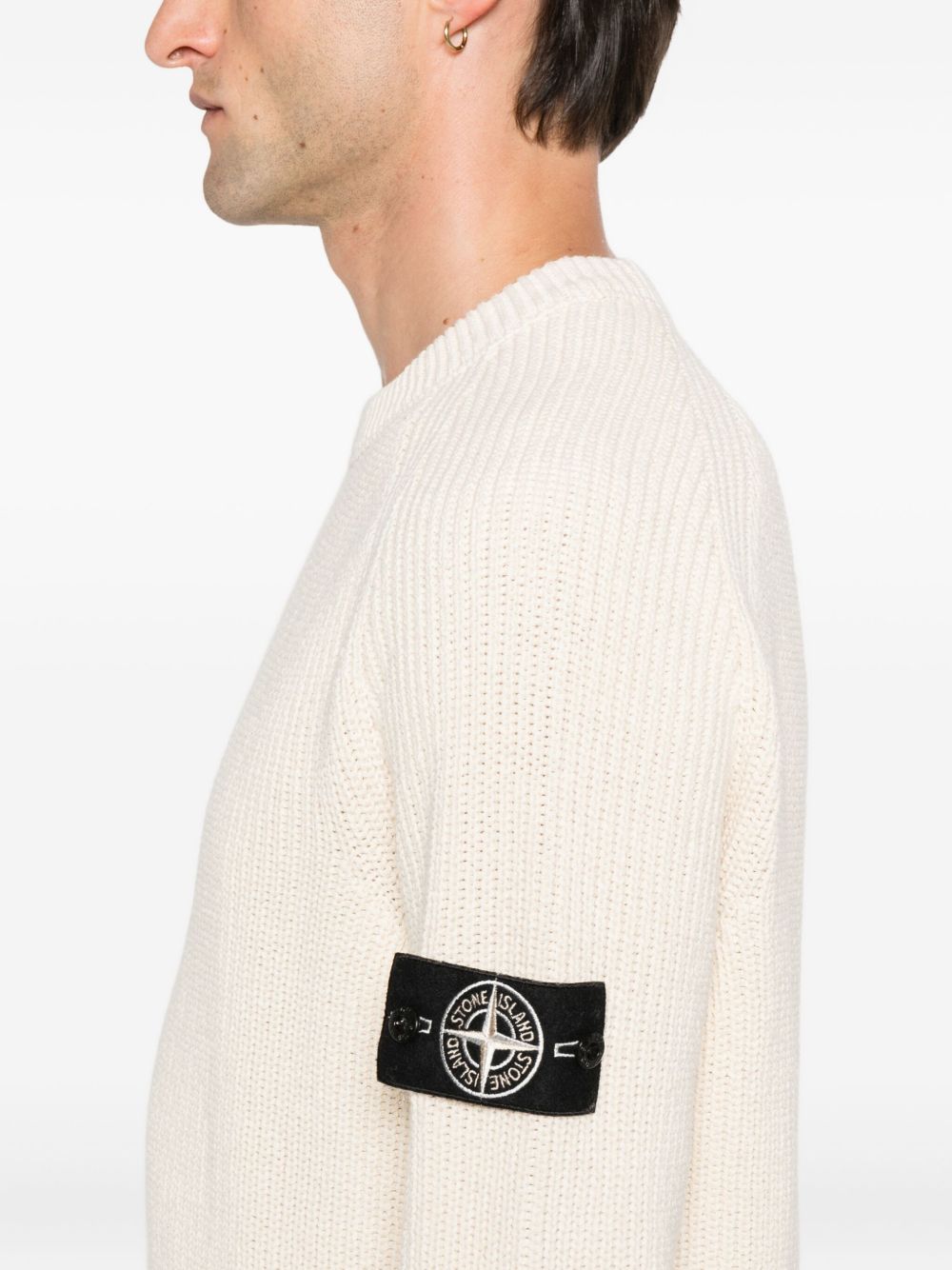 Stone Island Sweaters Ivory Stone Island