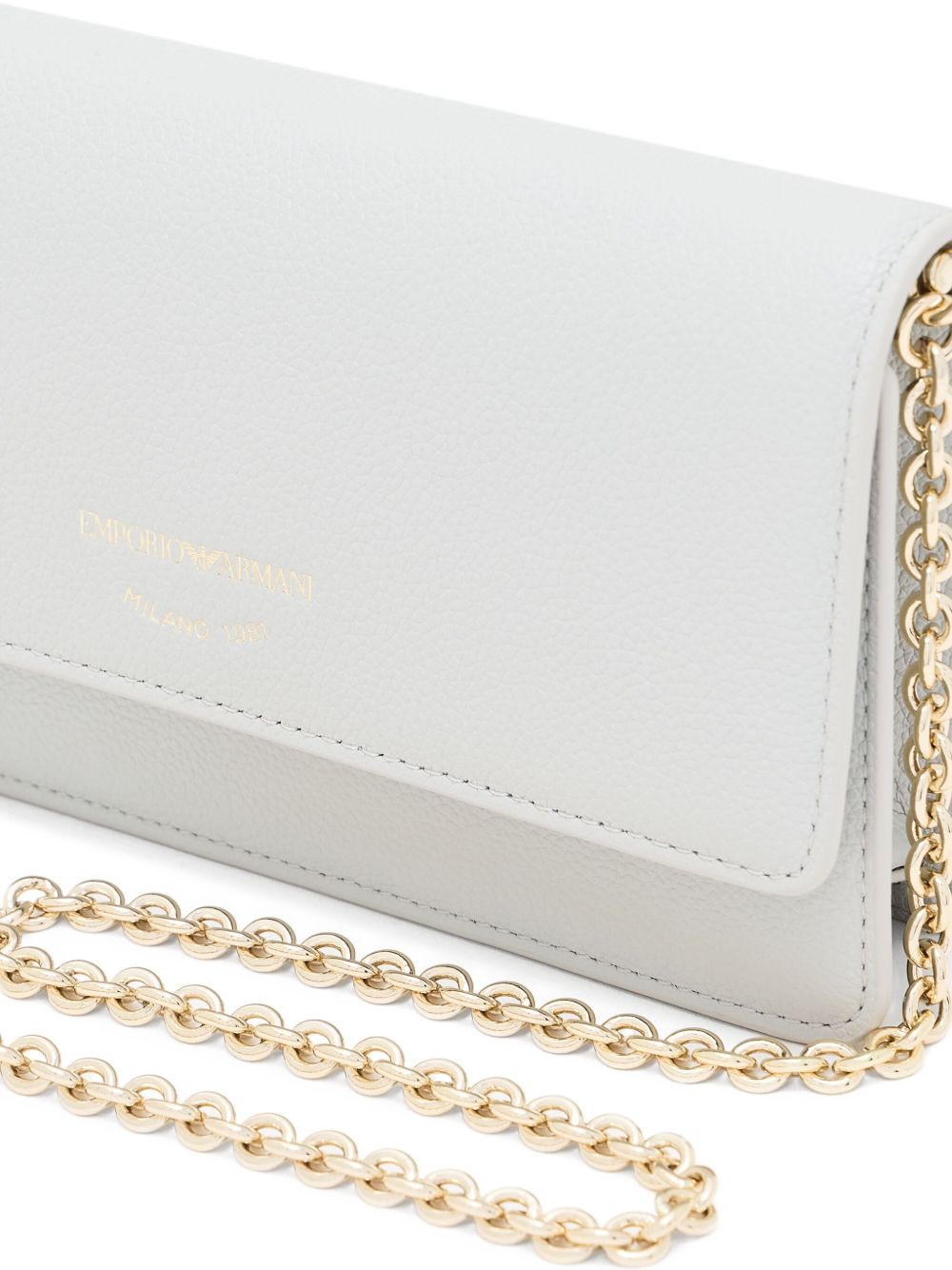 Emporio Armani Chain-strap leather clutch bag Emporio Armani