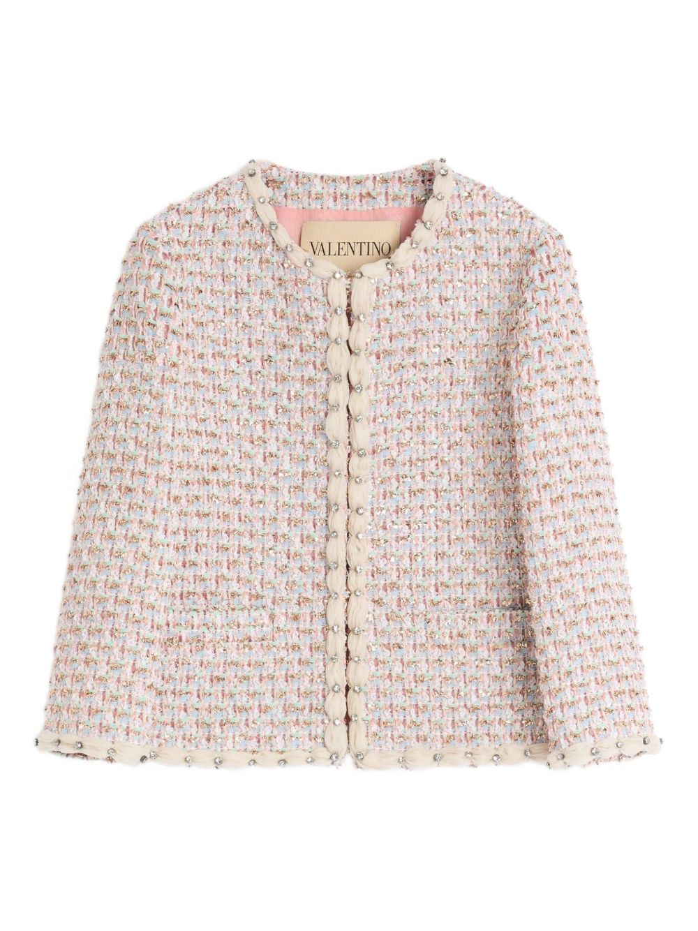 Valentino Embroidered Ribbon Tweed Jacket Valentino