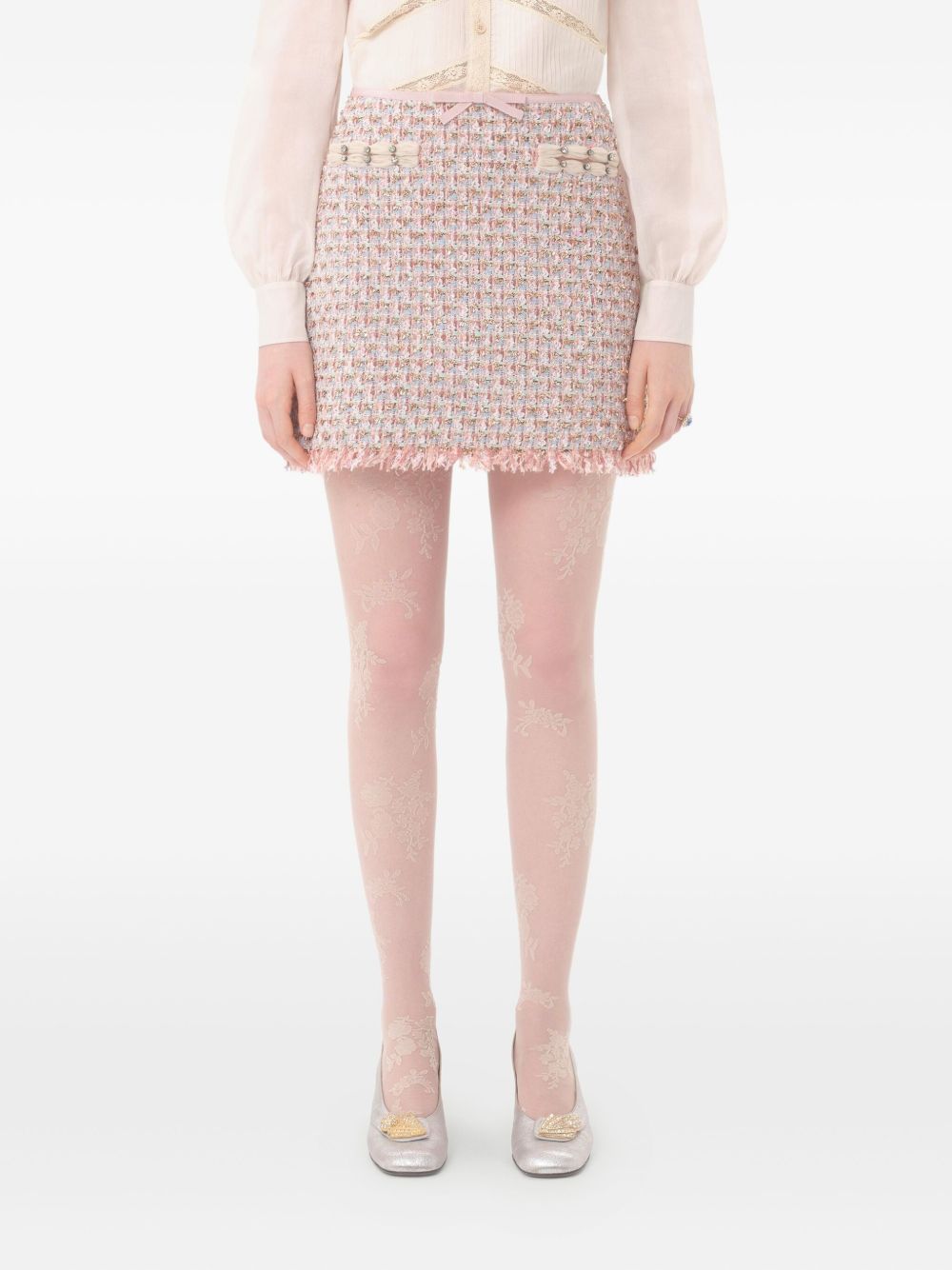 Valentino Ribbon Tweed Skirt Valentino