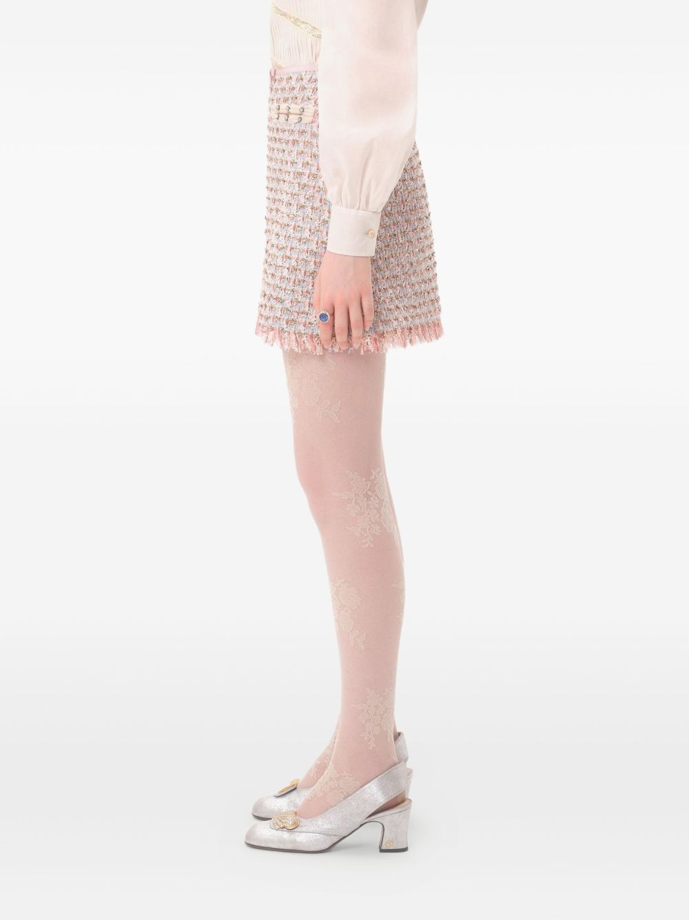 Valentino Ribbon Tweed Skirt Valentino