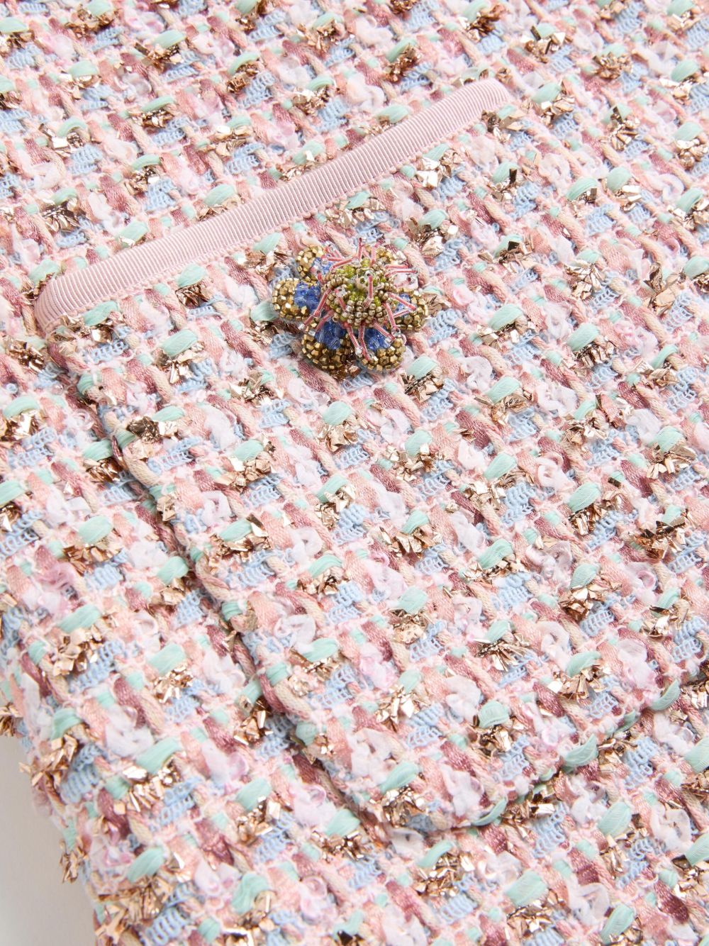 Valentino Short Dress in Embroidered Ribbon Tweed Valentino