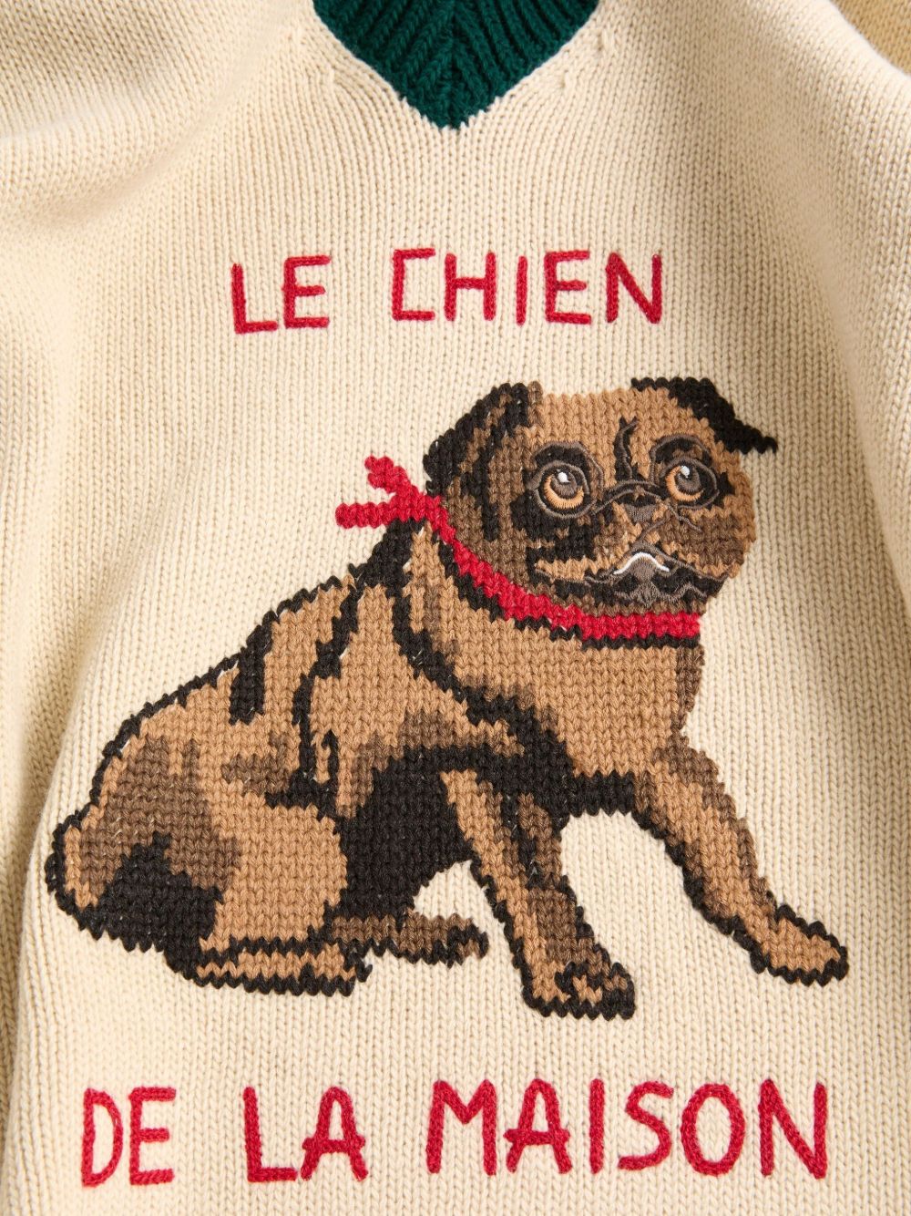 Valentino Le Chien De La Maison Jacquard Embroidery Wool Sweater Valentino