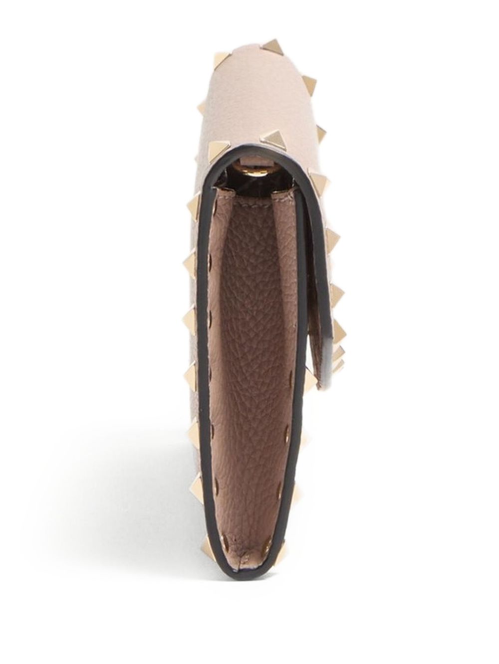 Valentino Garavani Rockstud Chain Wallet in Garnet Calfskin Valentino Garavani