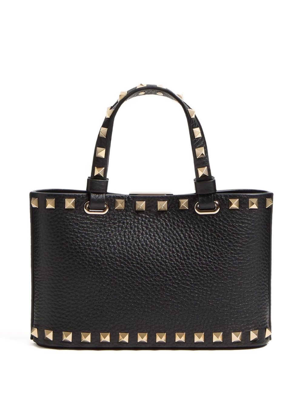 Valentino Garavani Mini Rockstud Shopping Bag in Garnet Calfskin Valentino Garavani
