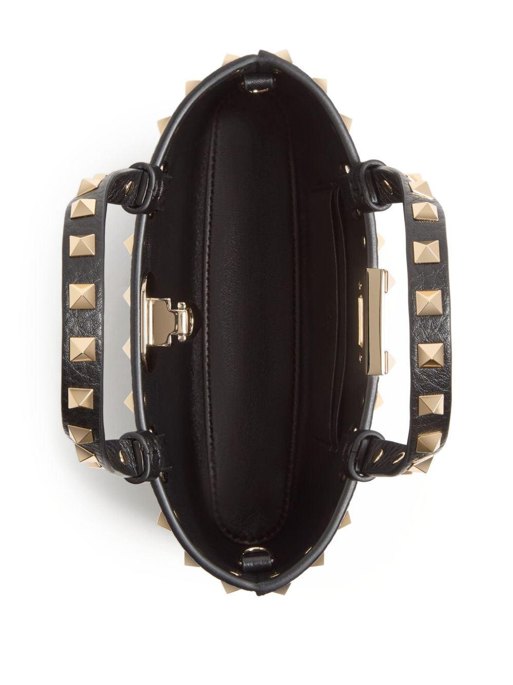 Valentino Garavani Mini Rockstud Shopping Bag in Garnet Calfskin Valentino Garavani