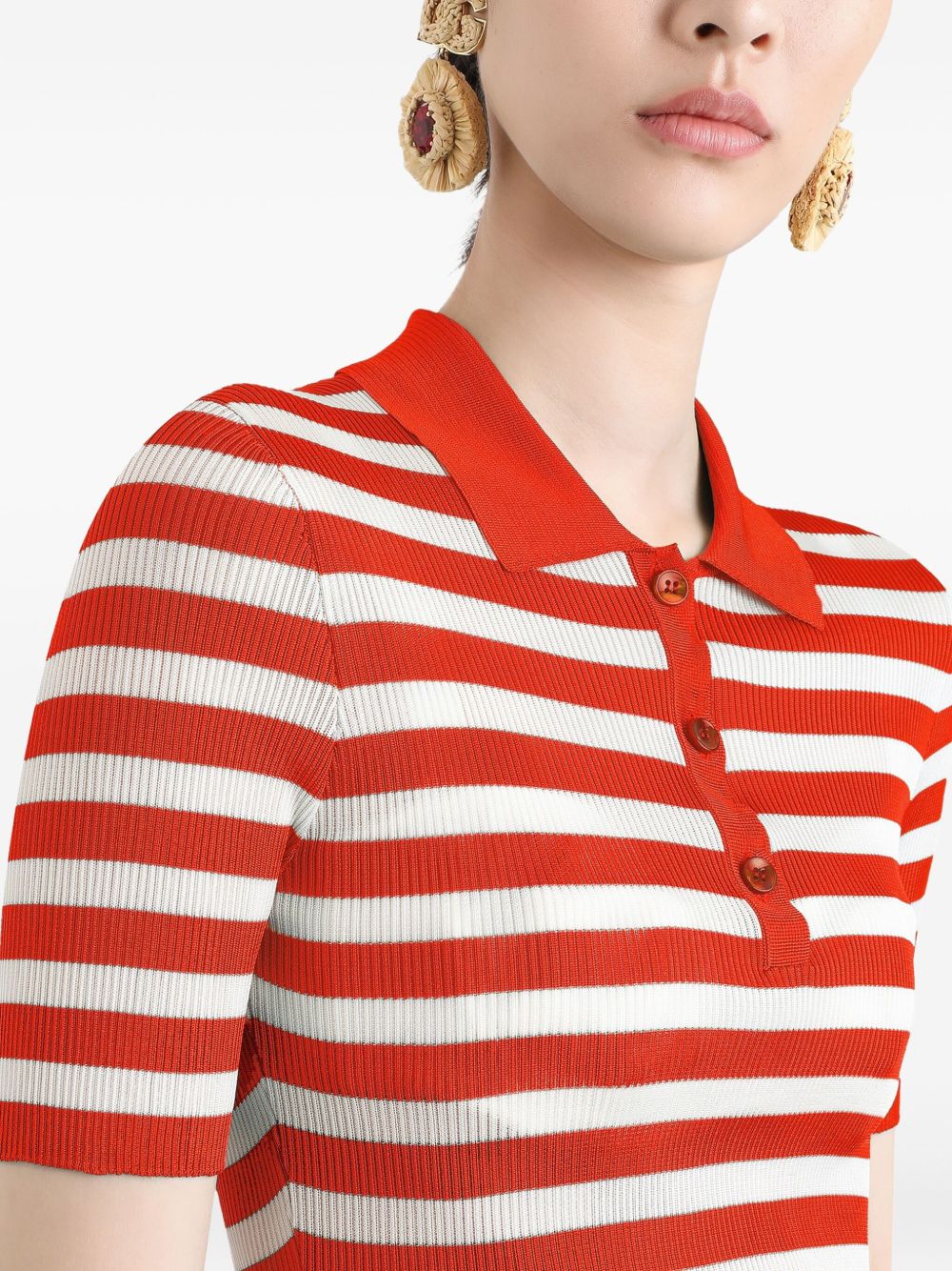 Dolce & Gabbana Striped Polo Top Dolce & Gabbana