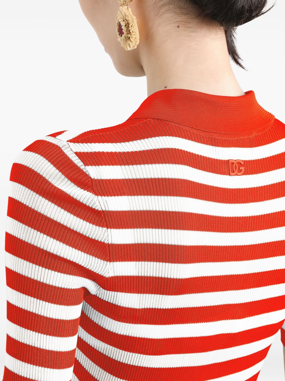 Dolce & Gabbana Striped Polo Top Dolce & Gabbana