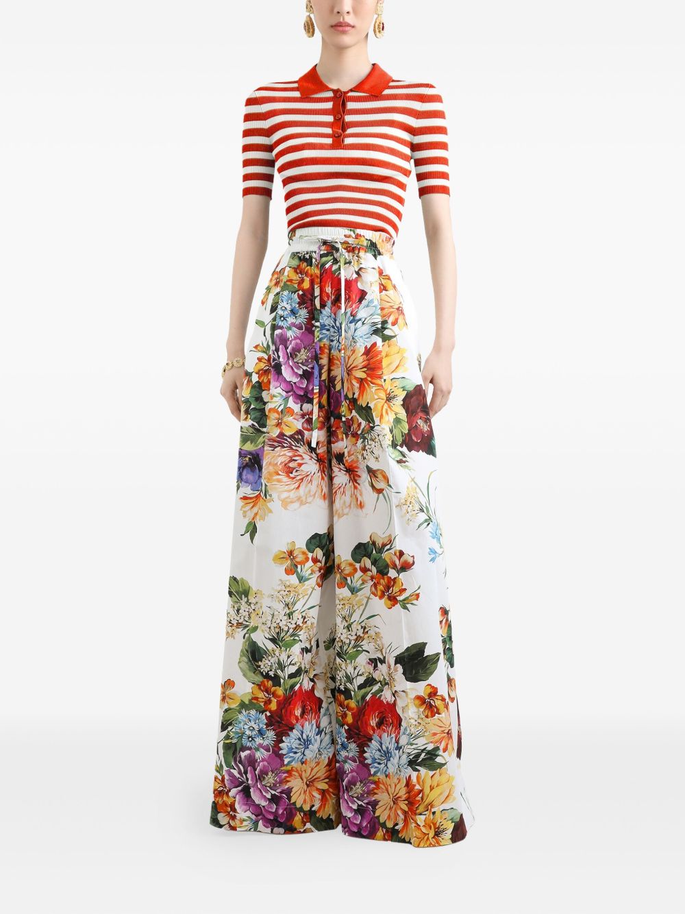 Dolce & Gabbana Striped Polo Top Dolce & Gabbana