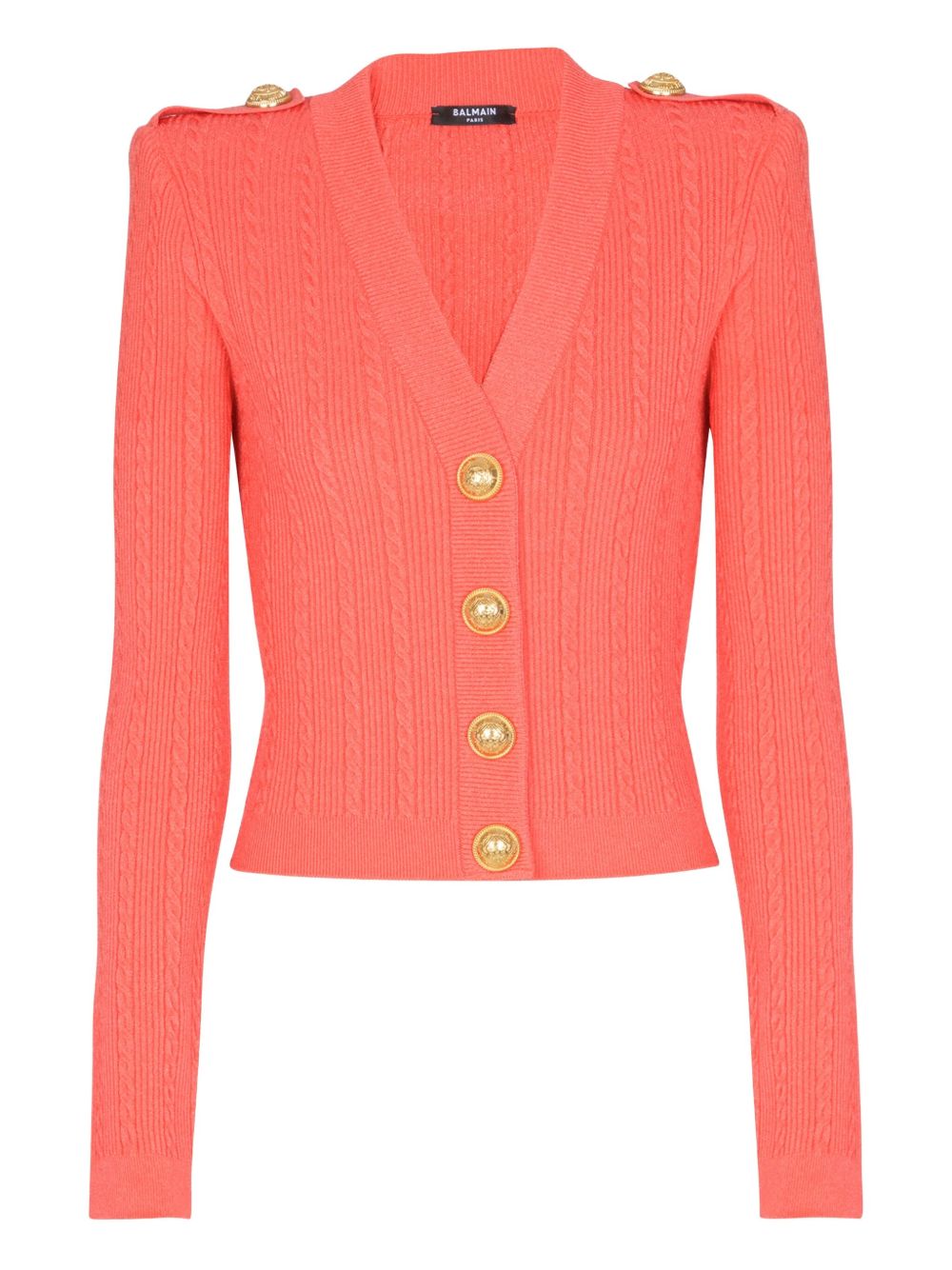 Balmain Long-sleeved twisted knit cardigan Balmain