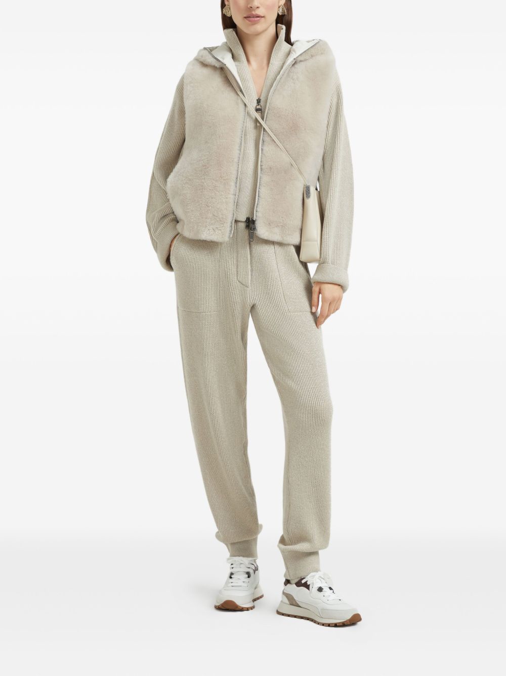 Brunello Cucinelli Ribbed-knitted joggers Brunello Cucinelli