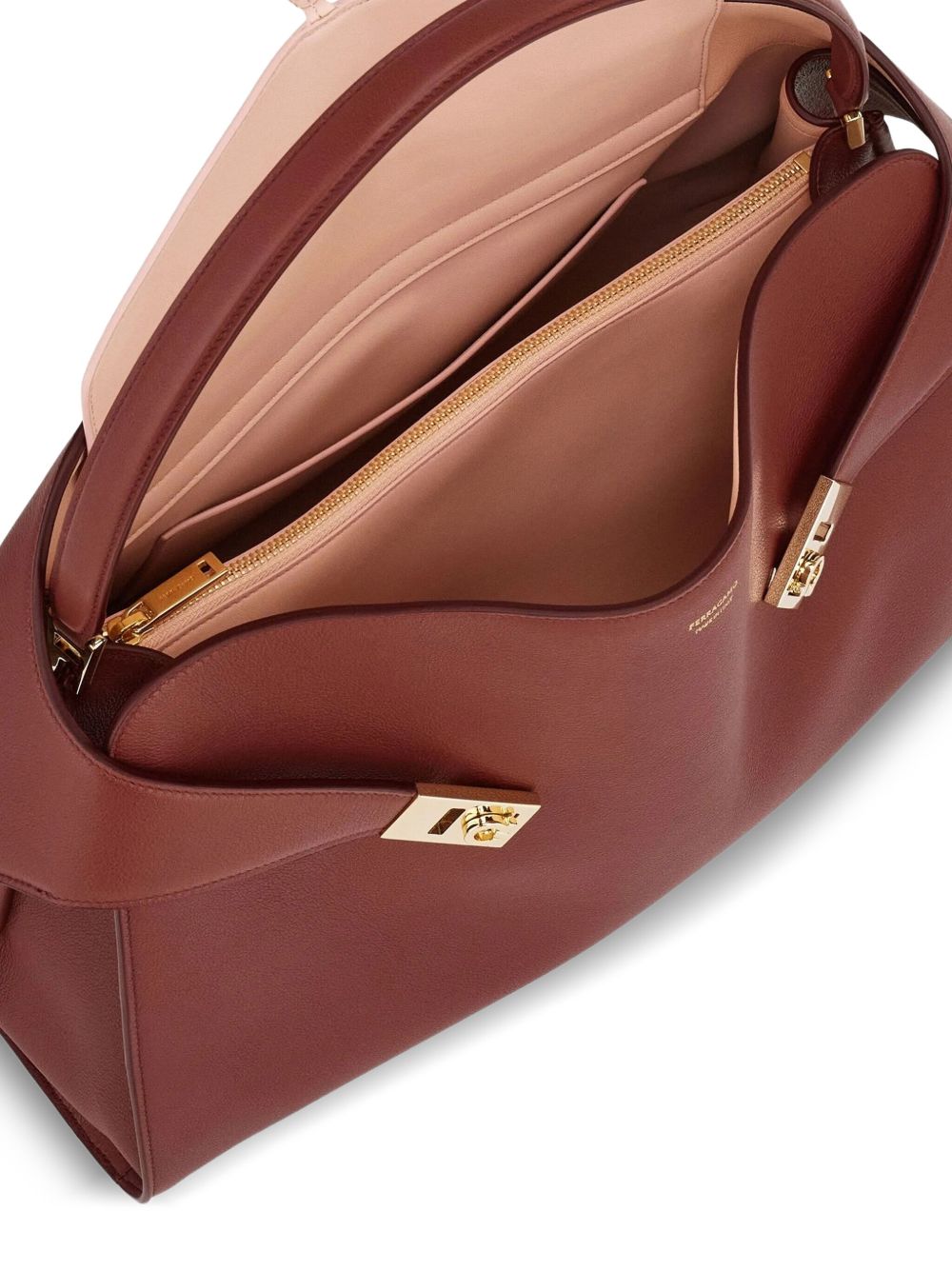 Ferragamo Hug soft two-tone shoulder bag (M) Ferragamo