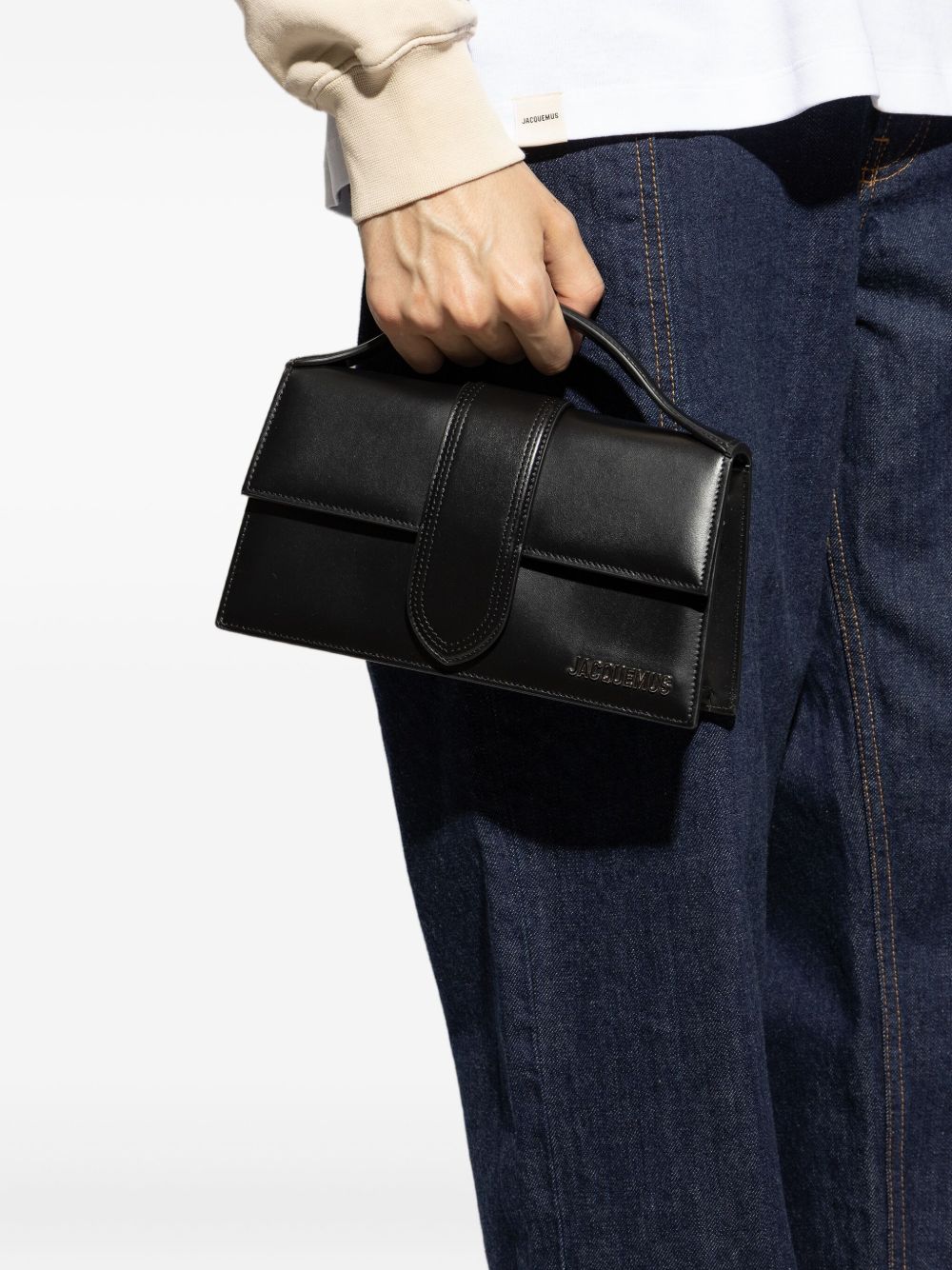 JACQUEMUS The Big Child Shoulder bag with flap. Jacquemus