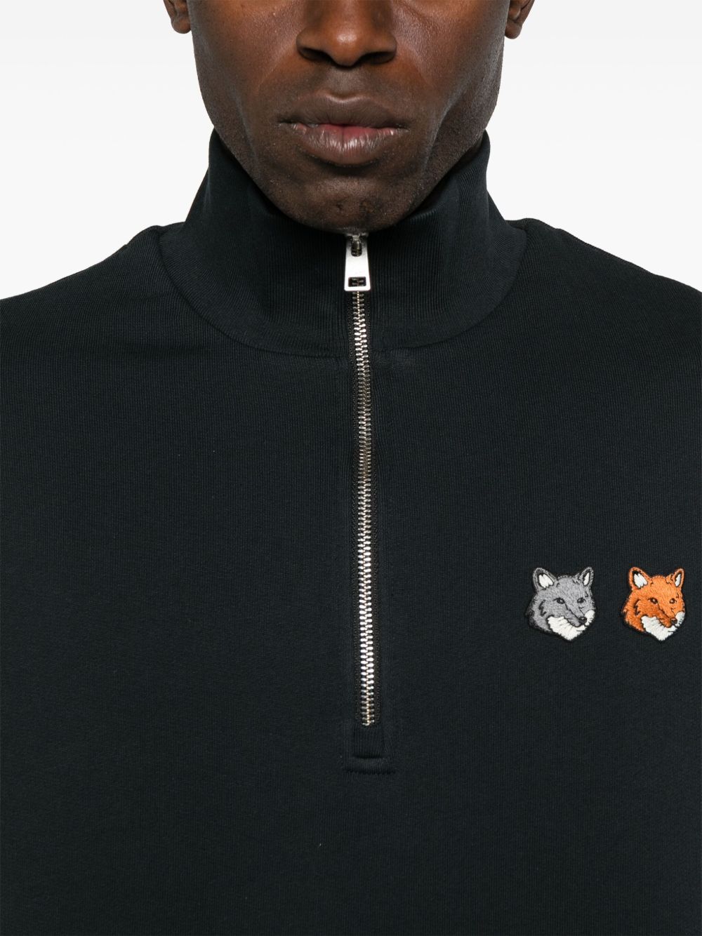 Maison Kitsuné Fox Head half-zip sweatshirt Maison Kitsuné