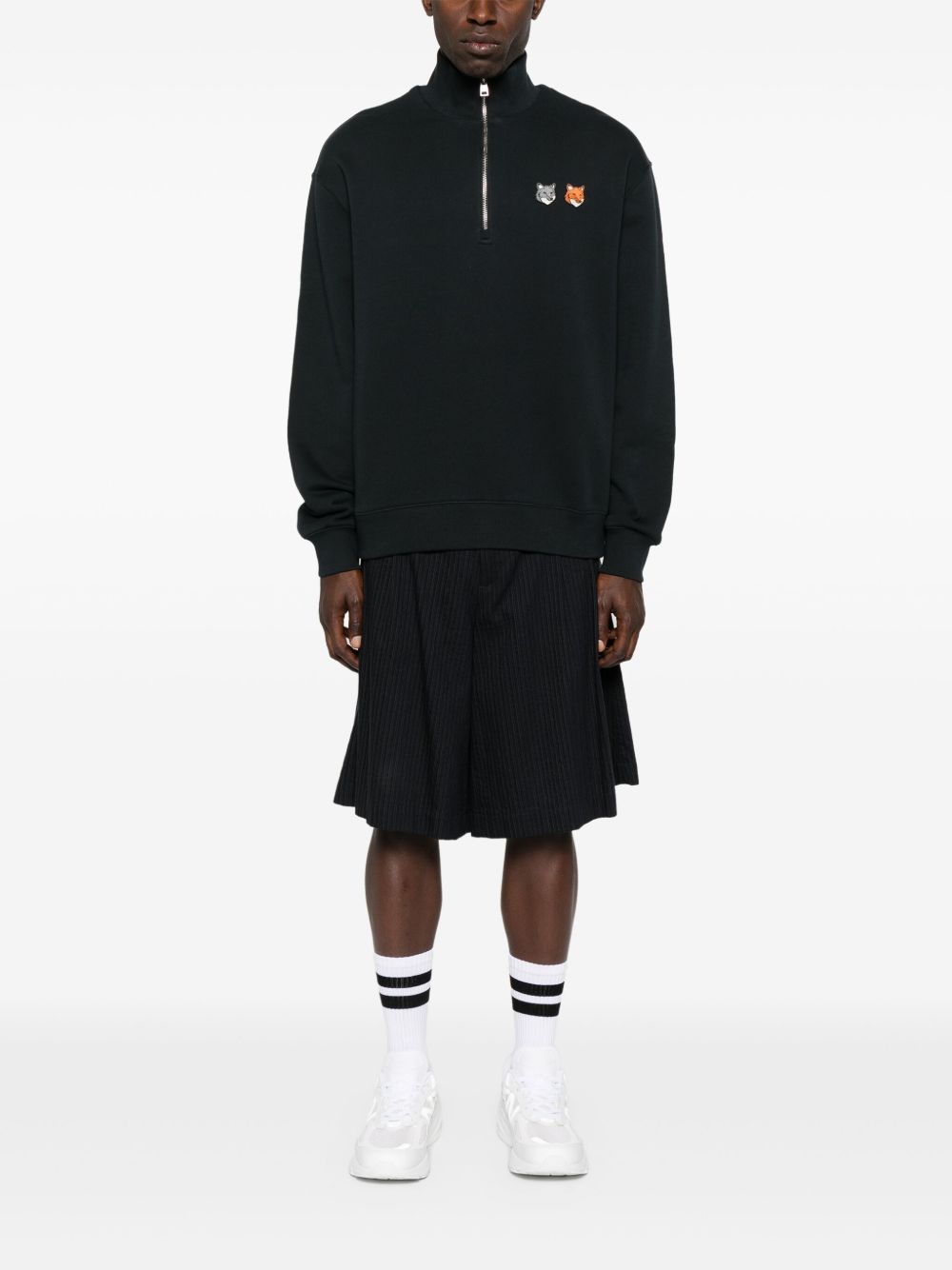 Maison Kitsuné Fox Head half-zip sweatshirt Maison Kitsuné