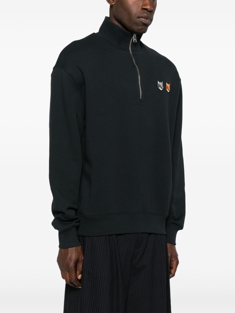 Maison Kitsuné Fox Head half-zip sweatshirt Maison Kitsuné