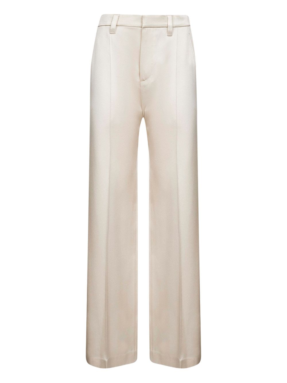 Brunello Cucinelli Pressed-crease satin trousers Brunello Cucinelli