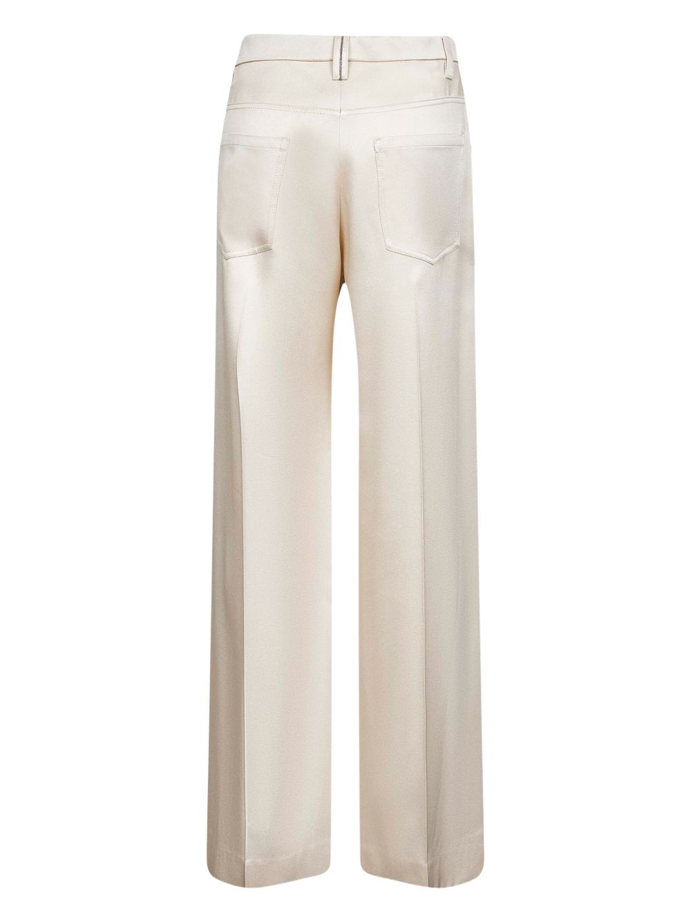 Brunello Cucinelli Pressed-crease satin trousers Brunello Cucinelli