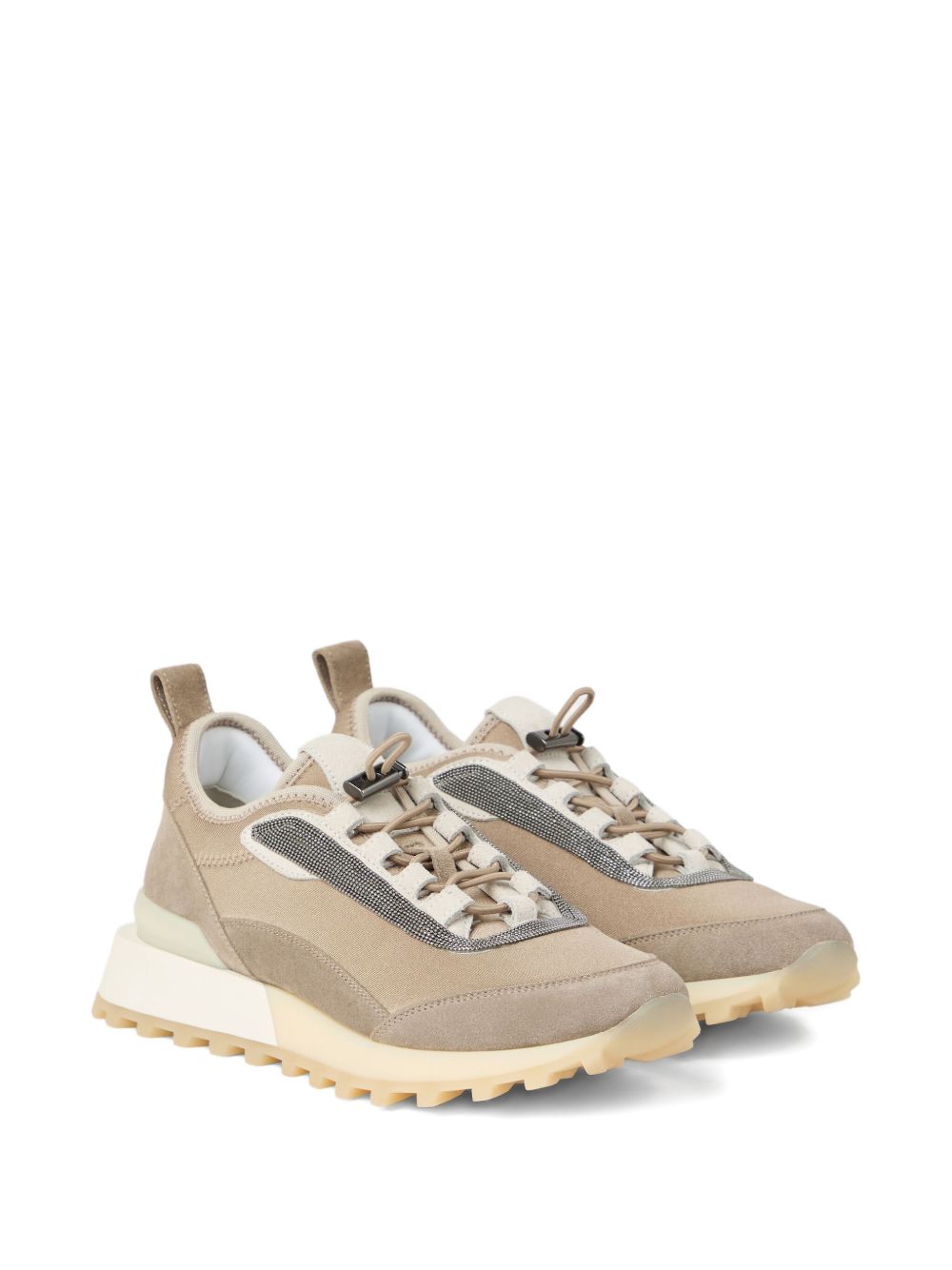 Brunello Cucinelli Runners in techno fabric and suede Brunello Cucinelli
