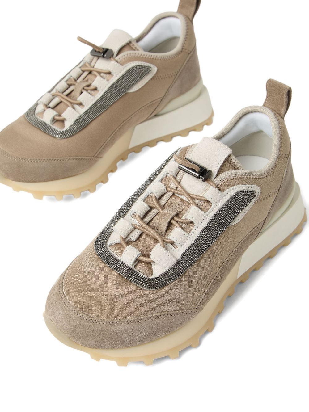 Brunello Cucinelli Runners in techno fabric and suede Brunello Cucinelli