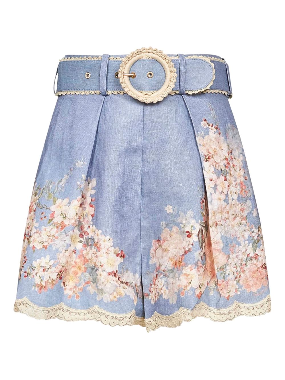Zimmermann Floral-print belted shorts Zimmermann