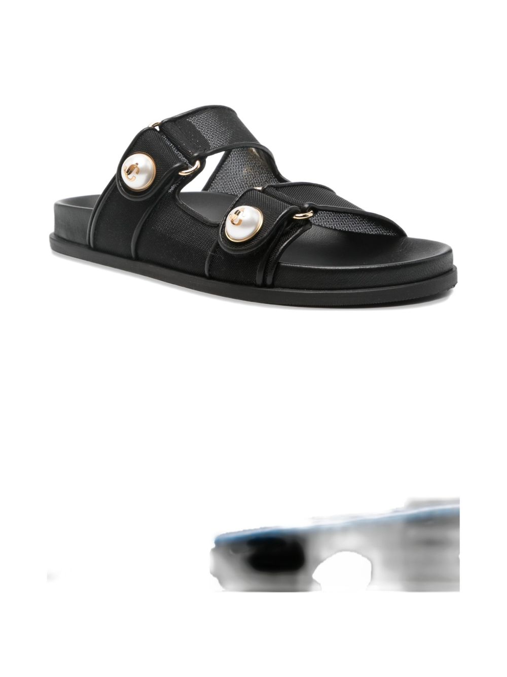 Jimmy Choo Fayence Sandal Low leather sandals with pearls Jimmy Choo