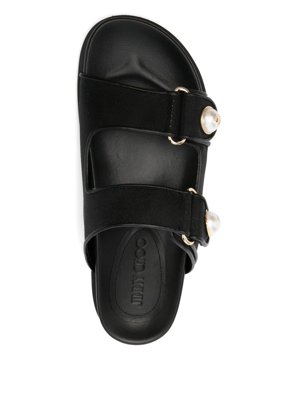 Jimmy Choo Fayence Sandal Low leather sandals with pearls Jimmy Choo
