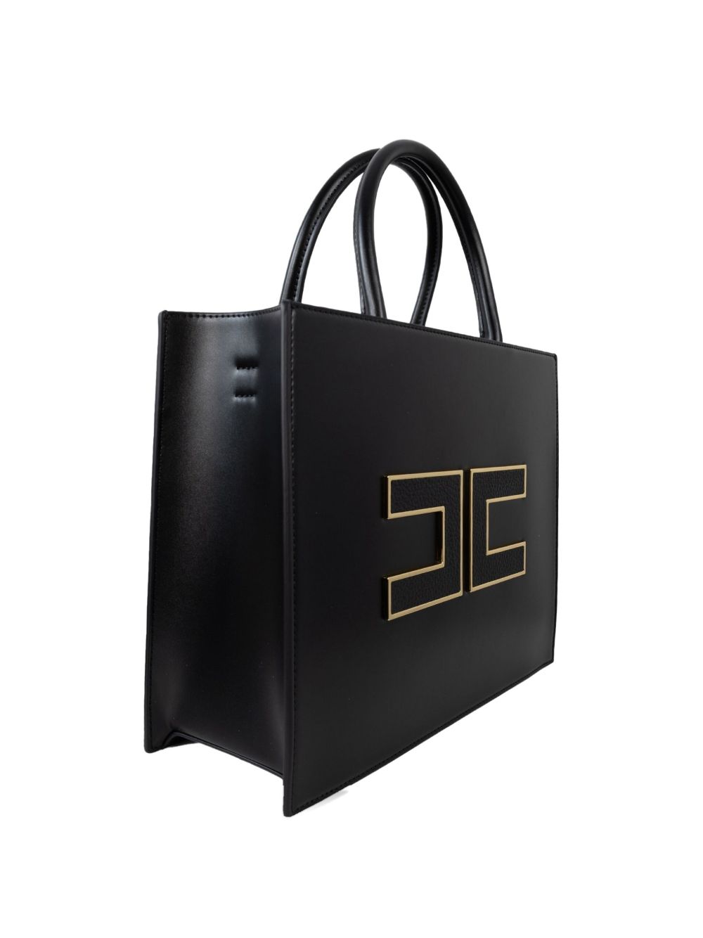 Elisabetta Franchi Logo-plaque leather tote bag Elisabetta Franchi
