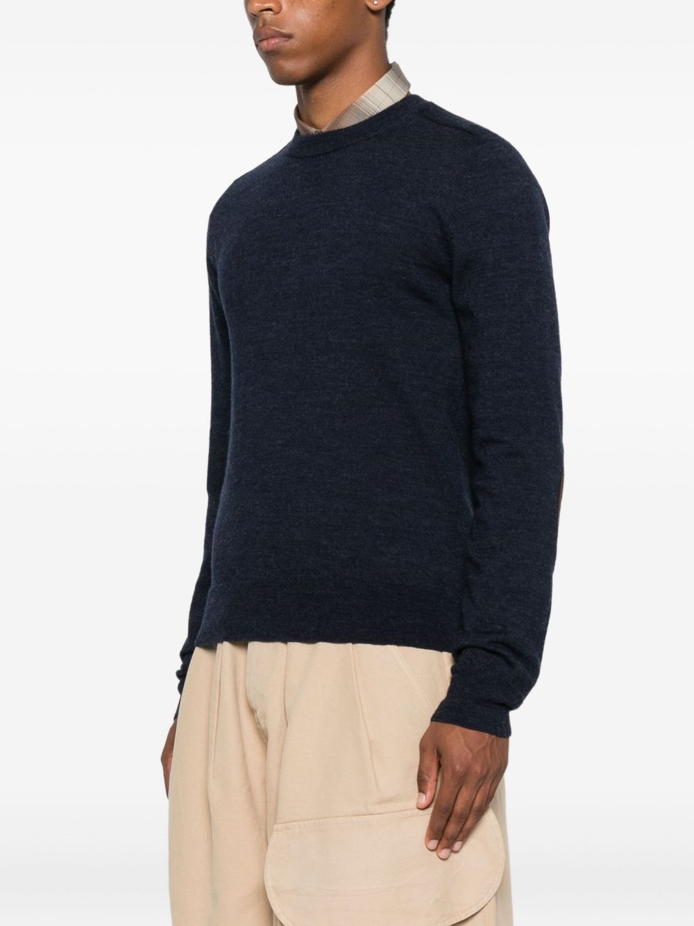 Maison Margiela Elbow-patch wool sweater Maison Margiela