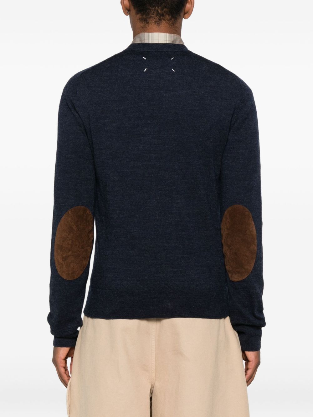 Maison Margiela Elbow-patch wool sweater Maison Margiela