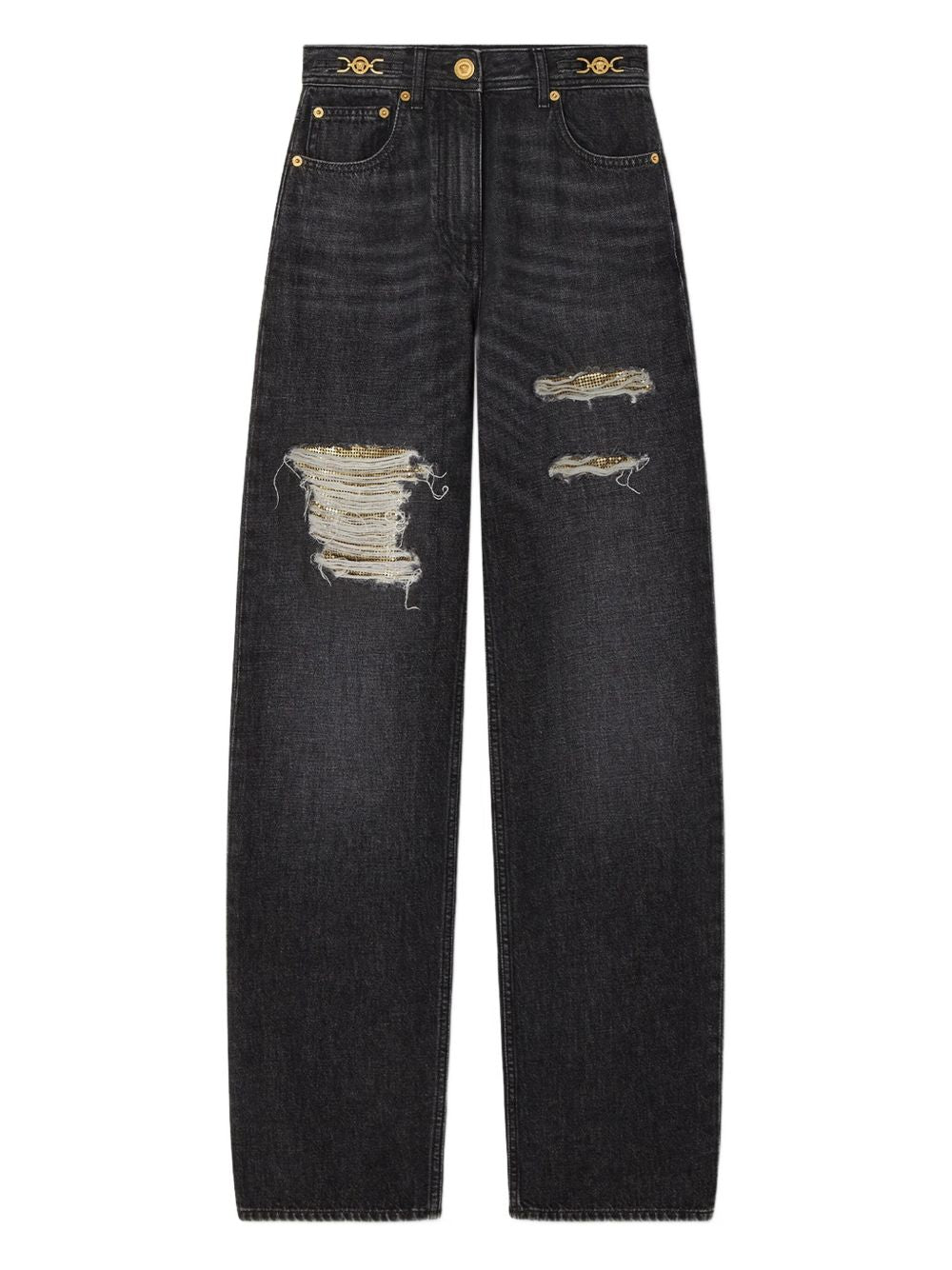 Versace Metal Mesh Regular-Fit Jeans Versace