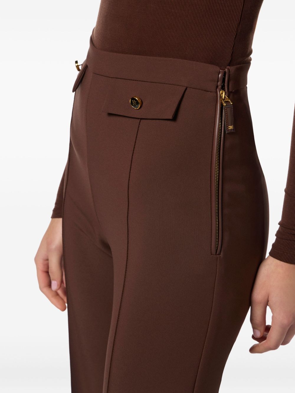 Elisabetta Franchi Trousers Brown Elisabetta Franchi