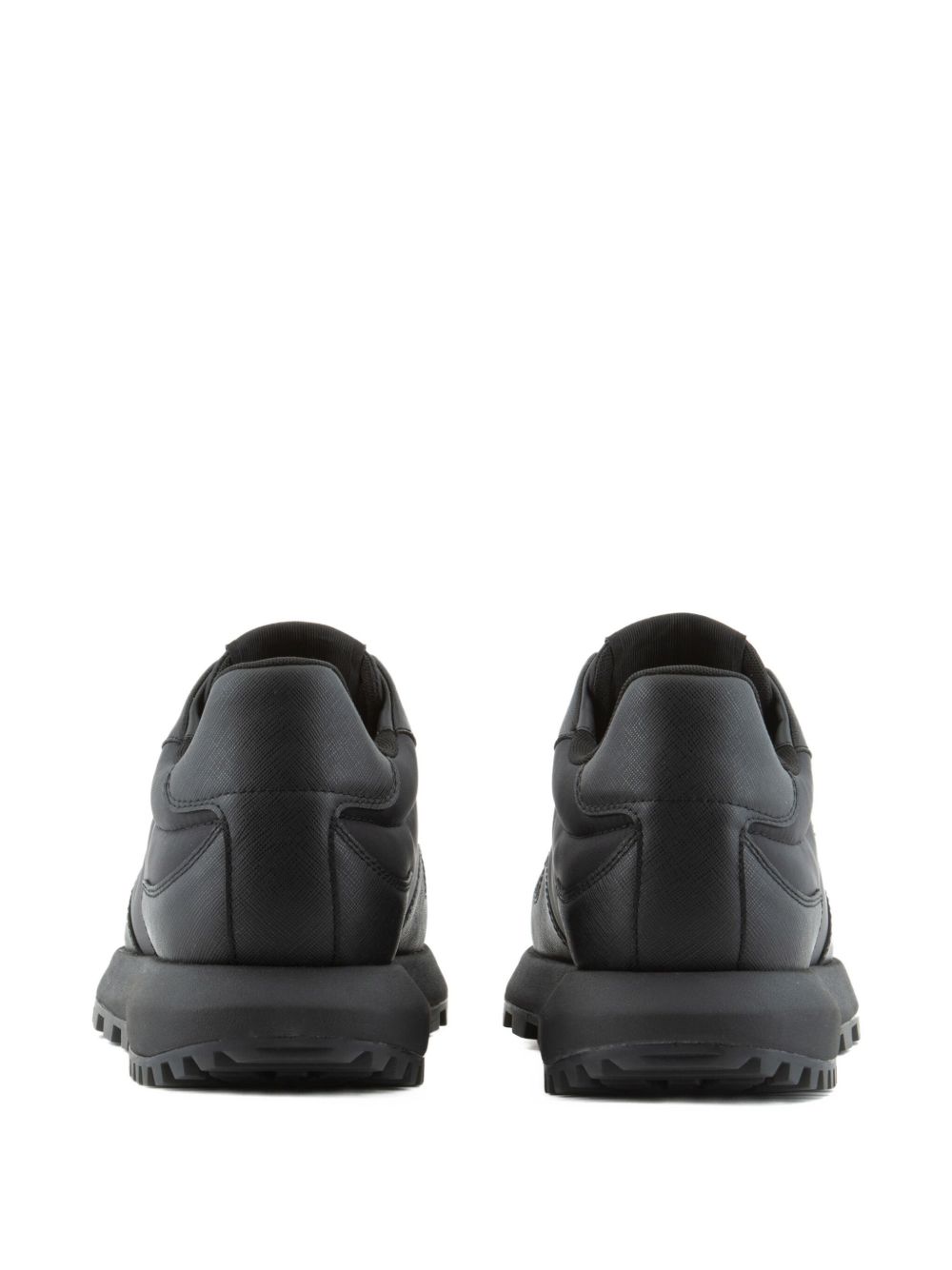 EMPORIO ARMANI EXCLUSIVE Logo-charm lace-up sneakers EMPORIO ARMANI EXCLUSIVE