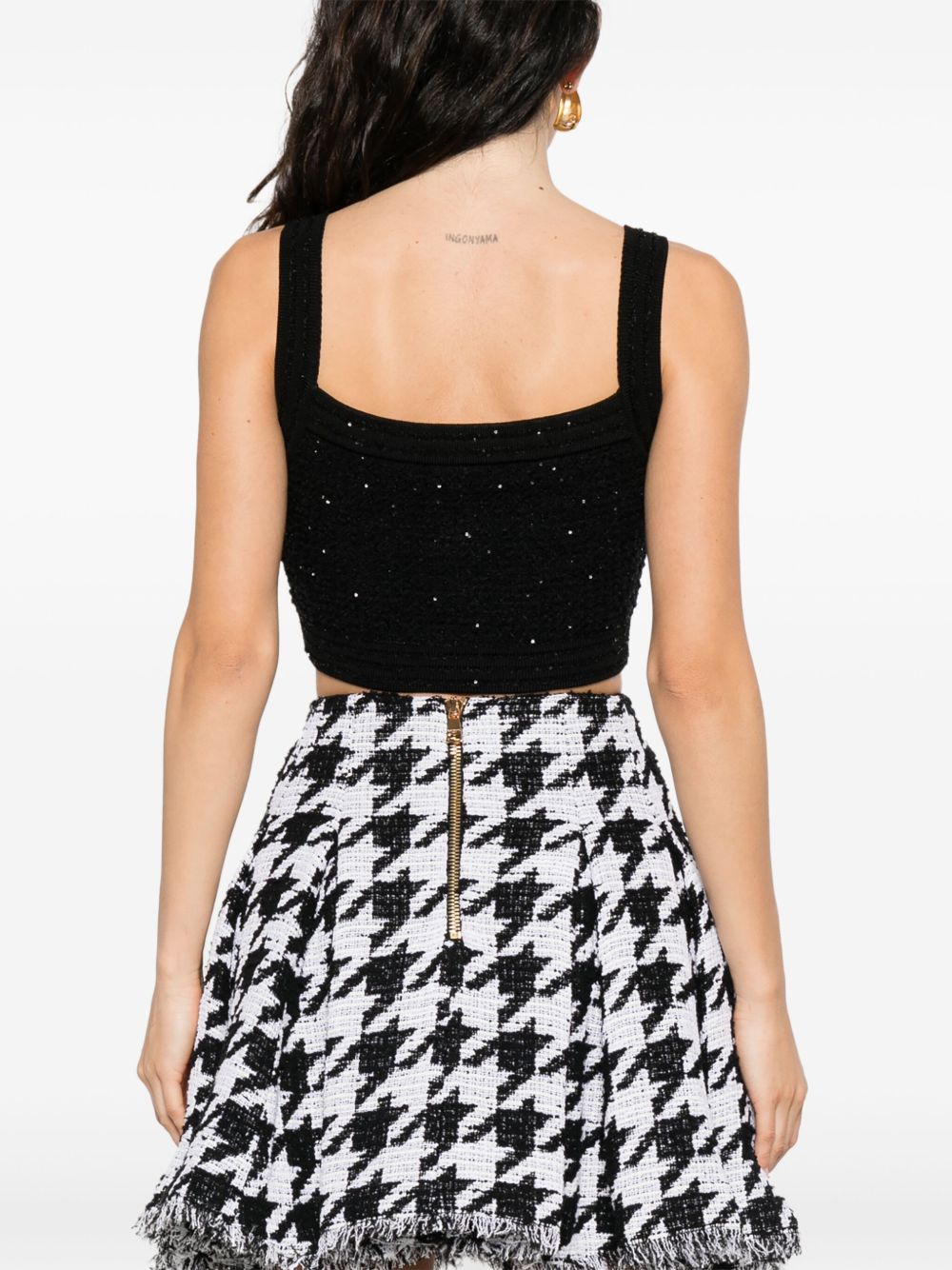 Balmain Black Sleeveless Tops Balmain
