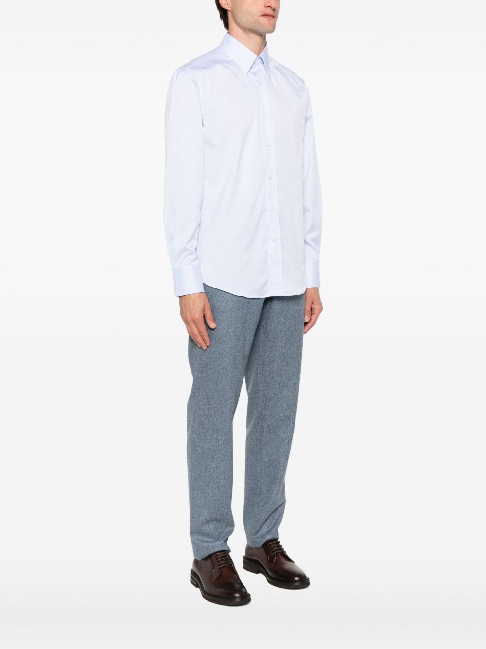 Brunello Cucinelli Shirts Clear Blue Brunello Cucinelli