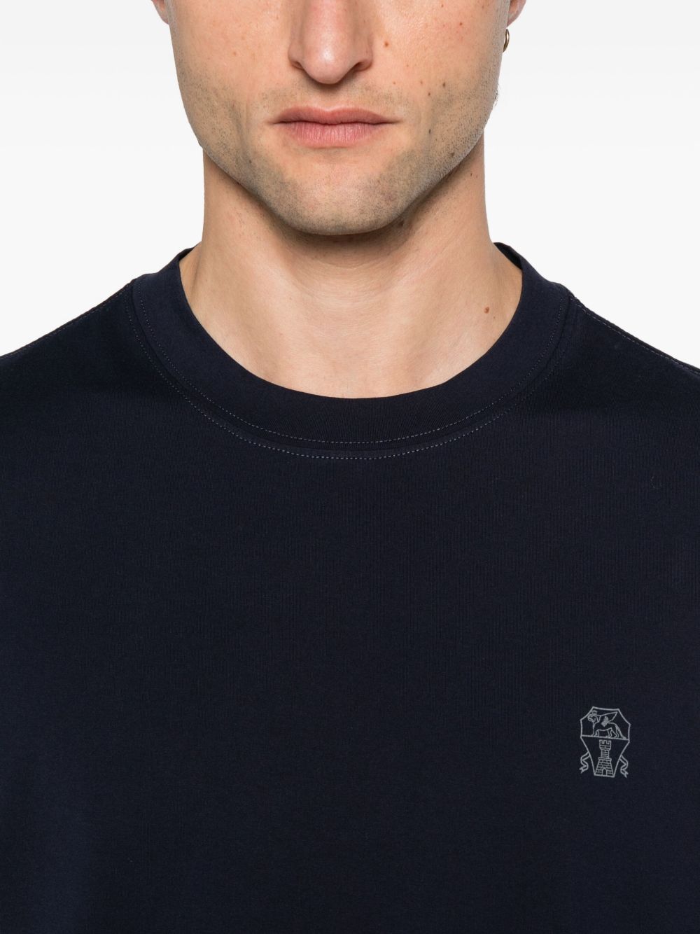 Brunello Cucinelli T-shirts and Polos Blue Brunello Cucinelli