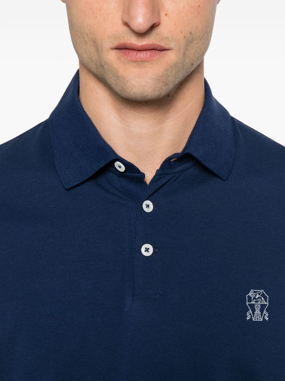Brunello Cucinelli T-shirts and Polos Blue Brunello Cucinelli