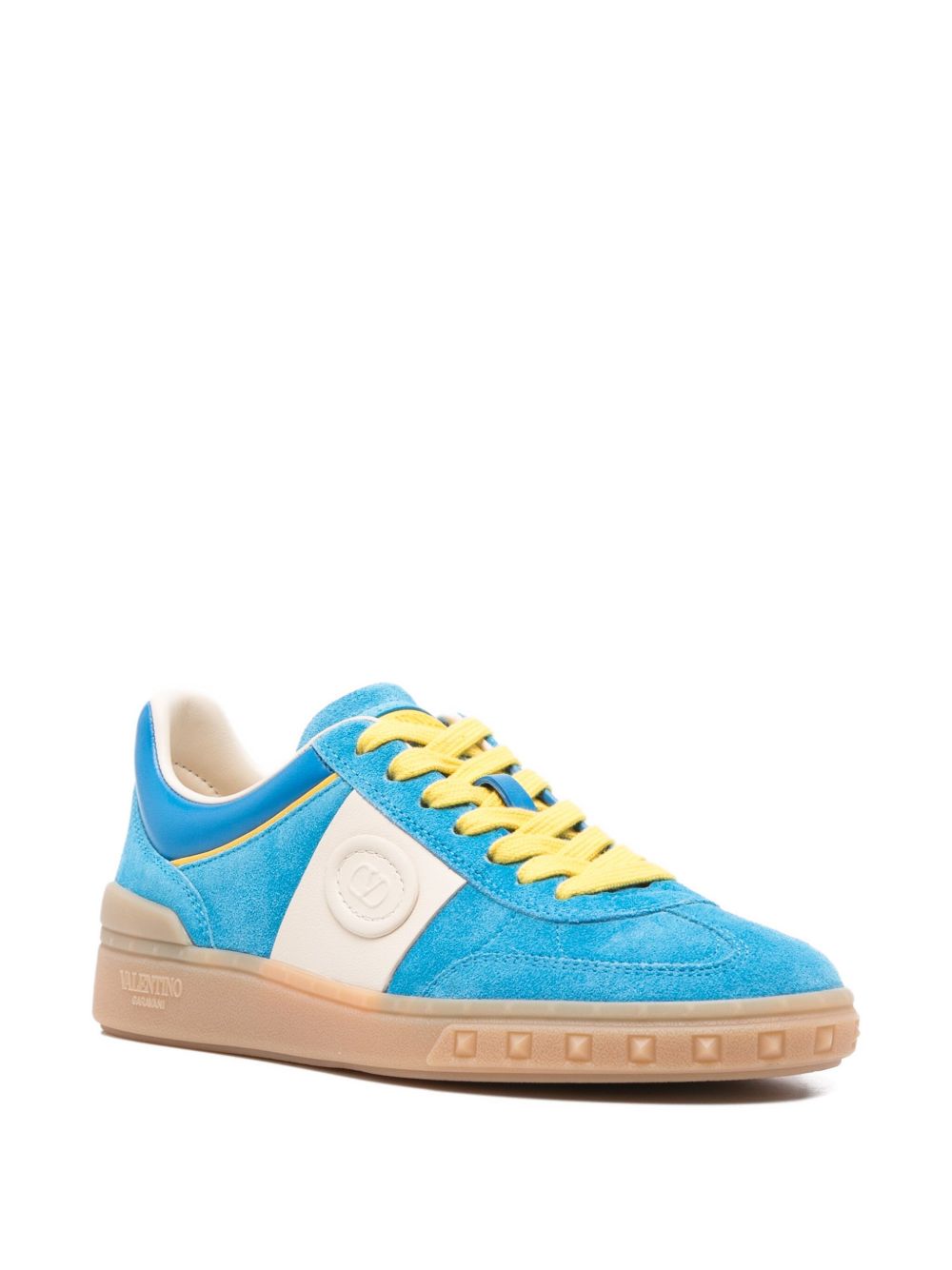 Valentino Garavani Low Top Upvillage Sneaker In Split And Nylon Valentino Garavani