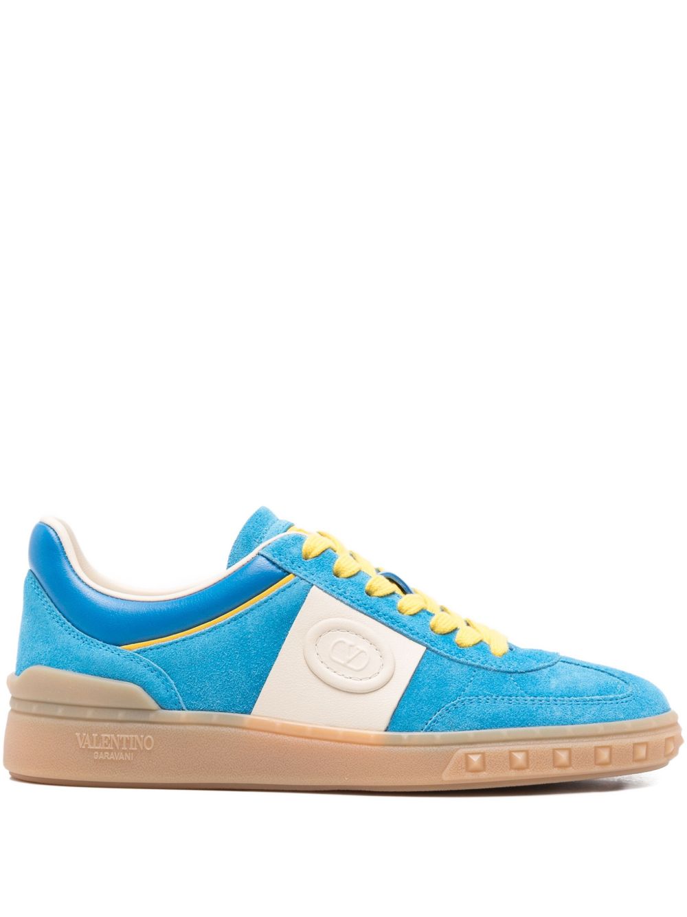 Valentino Garavani Low Top Upvillage Sneaker In Split And Nylon Valentino Garavani