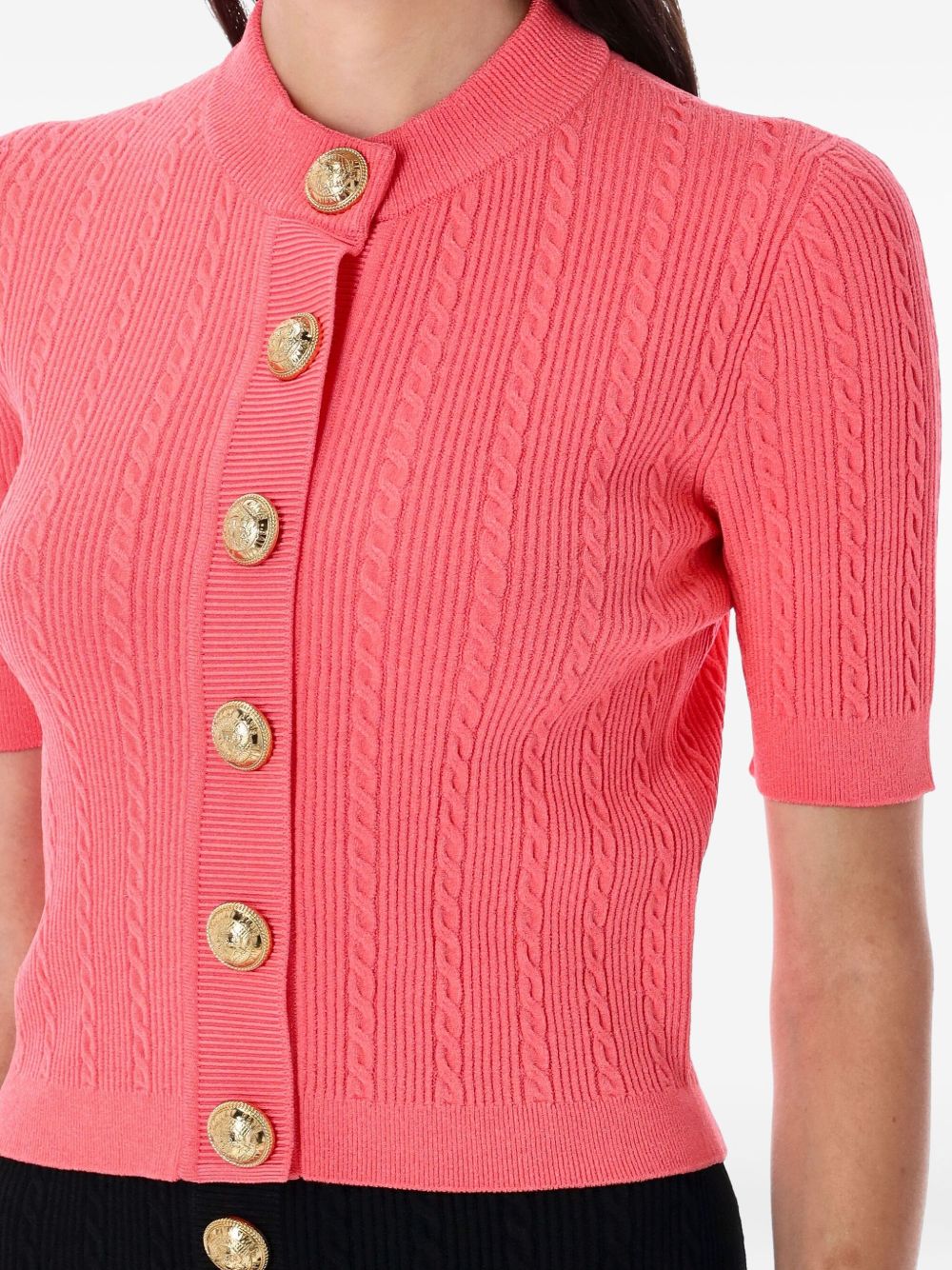 Balmain Cable-knit buttoned cardigan Balmain