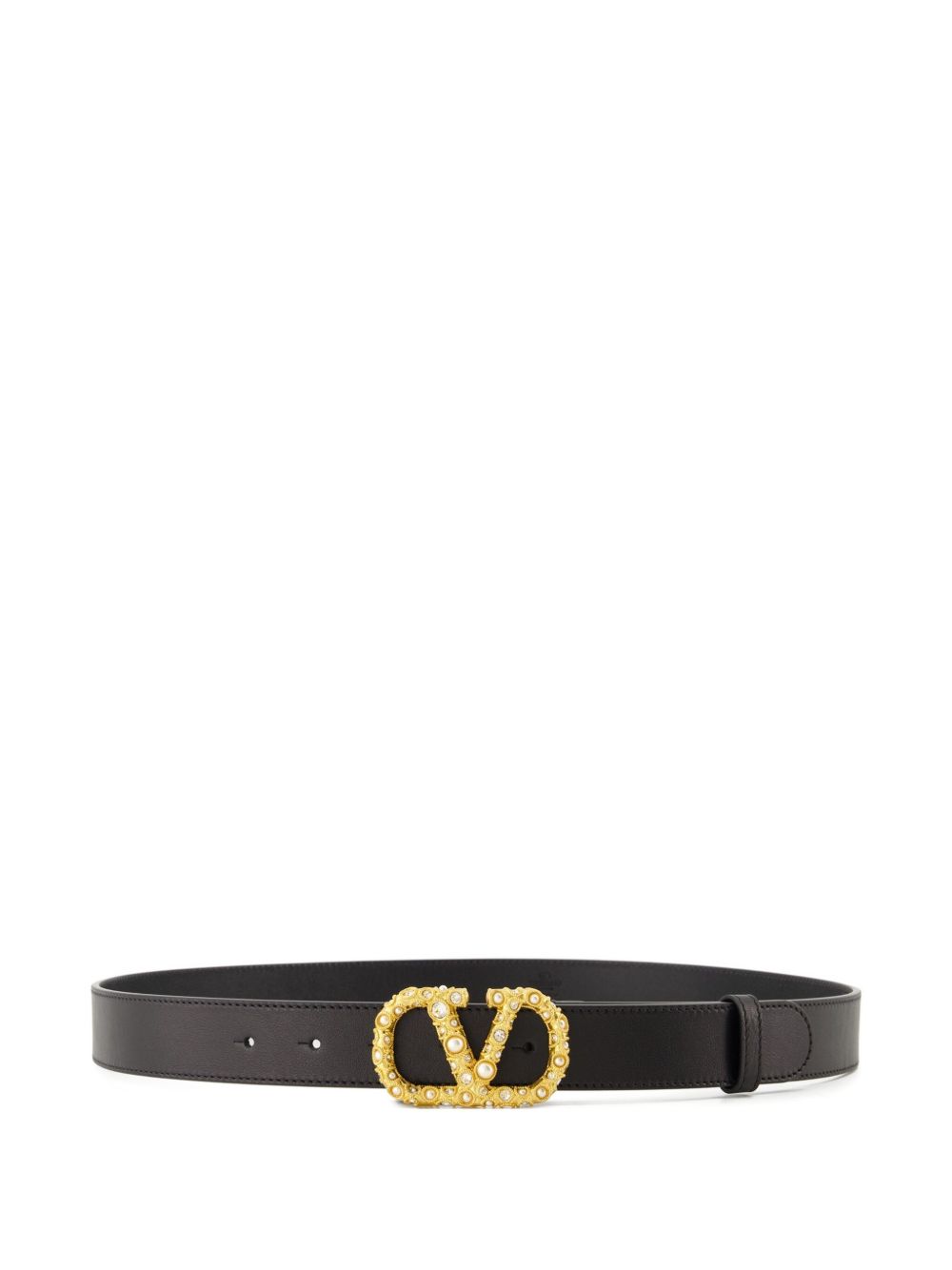 Valentino Garavani crystal embellishment VLogo Signature leather belt Valentino Garavani