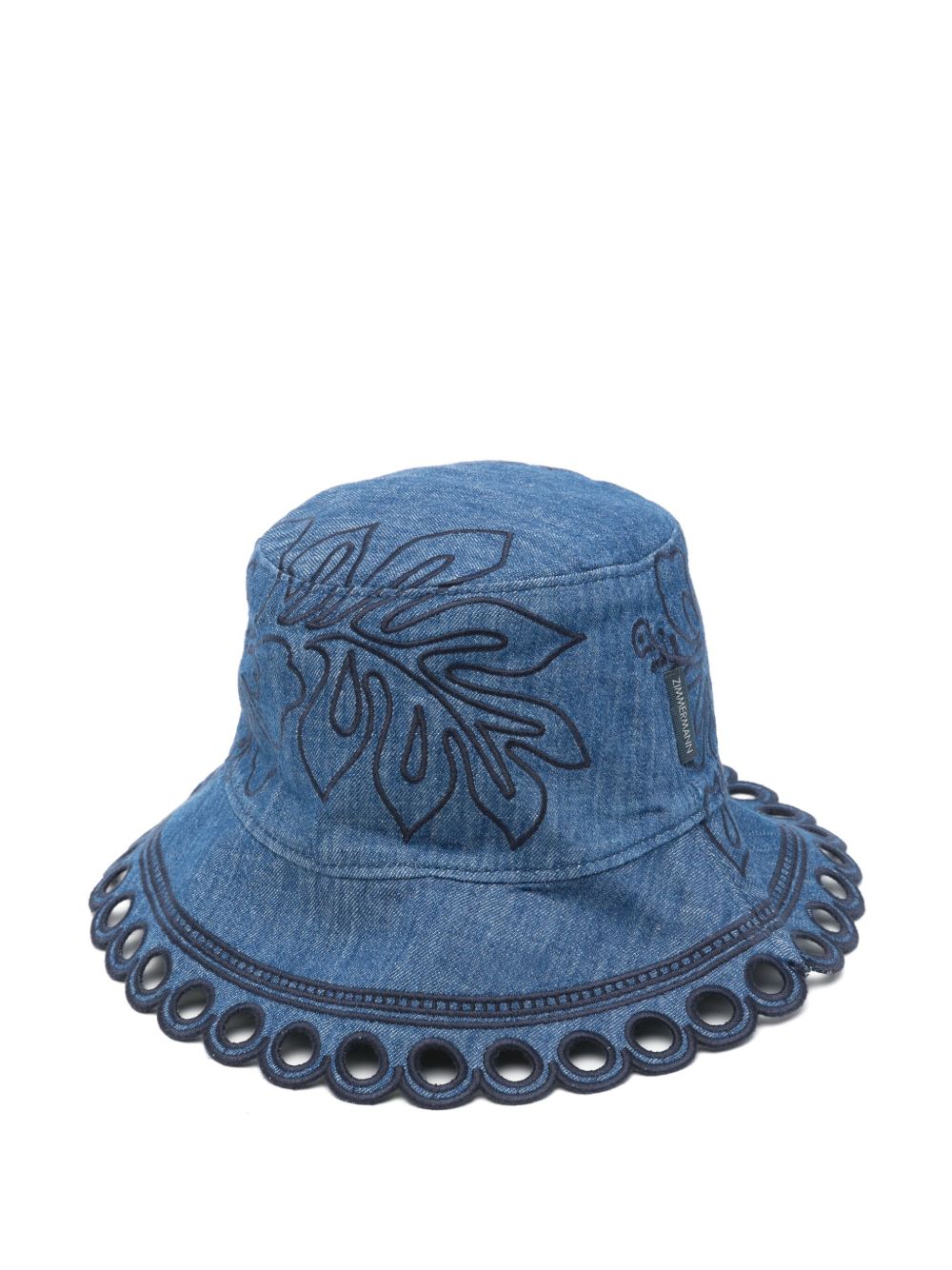 Zimmermann Embroidered denim hat Zimmermann