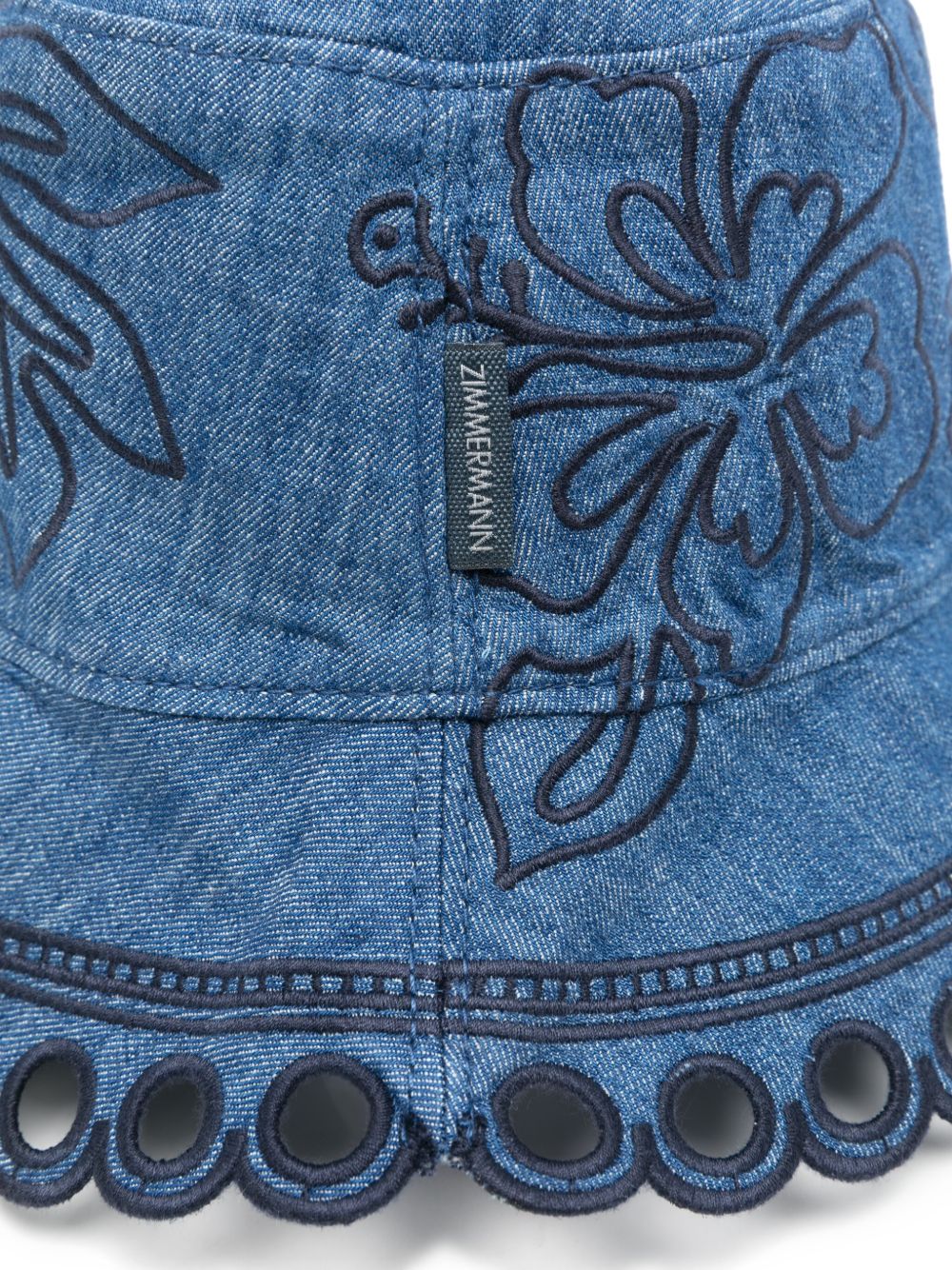 Zimmermann Embroidered denim hat Zimmermann